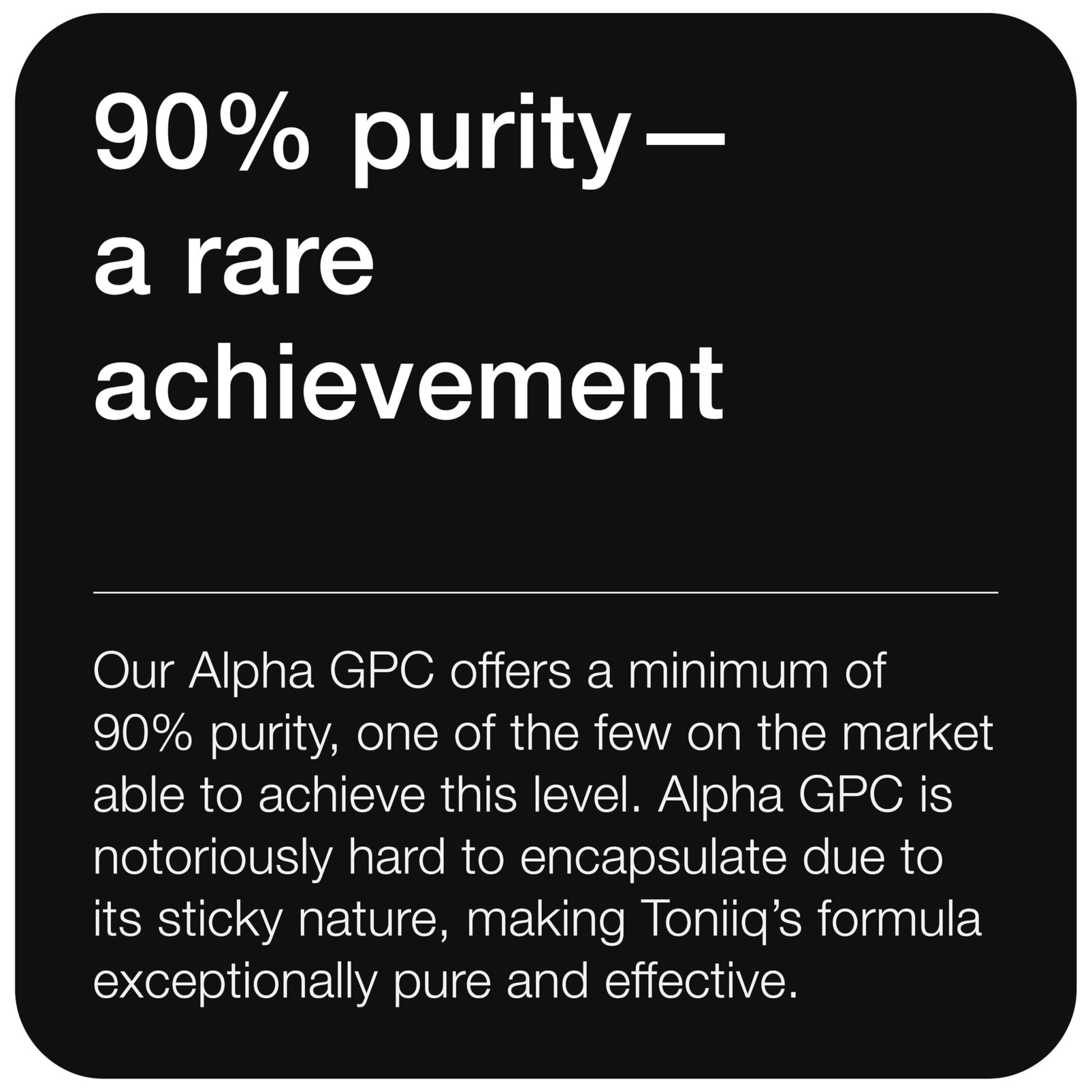 Toniiq Ultra High Purity Alpha GPC Capsules - 600mg Concentrated Formula - 90%+ Highly Purified and Bioavailable Nootropic - 120 Capsules Alpha GPC Supplement - OzHealthStandard