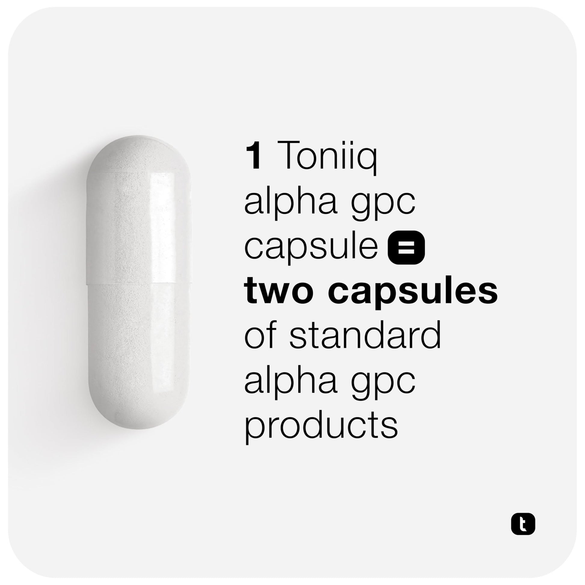 Toniiq Ultra High Purity Alpha GPC Capsules - 600mg Concentrated Formula - 90%+ Highly Purified and Bioavailable Nootropic - 120 Capsules Alpha GPC Supplement - OzHealthStandard