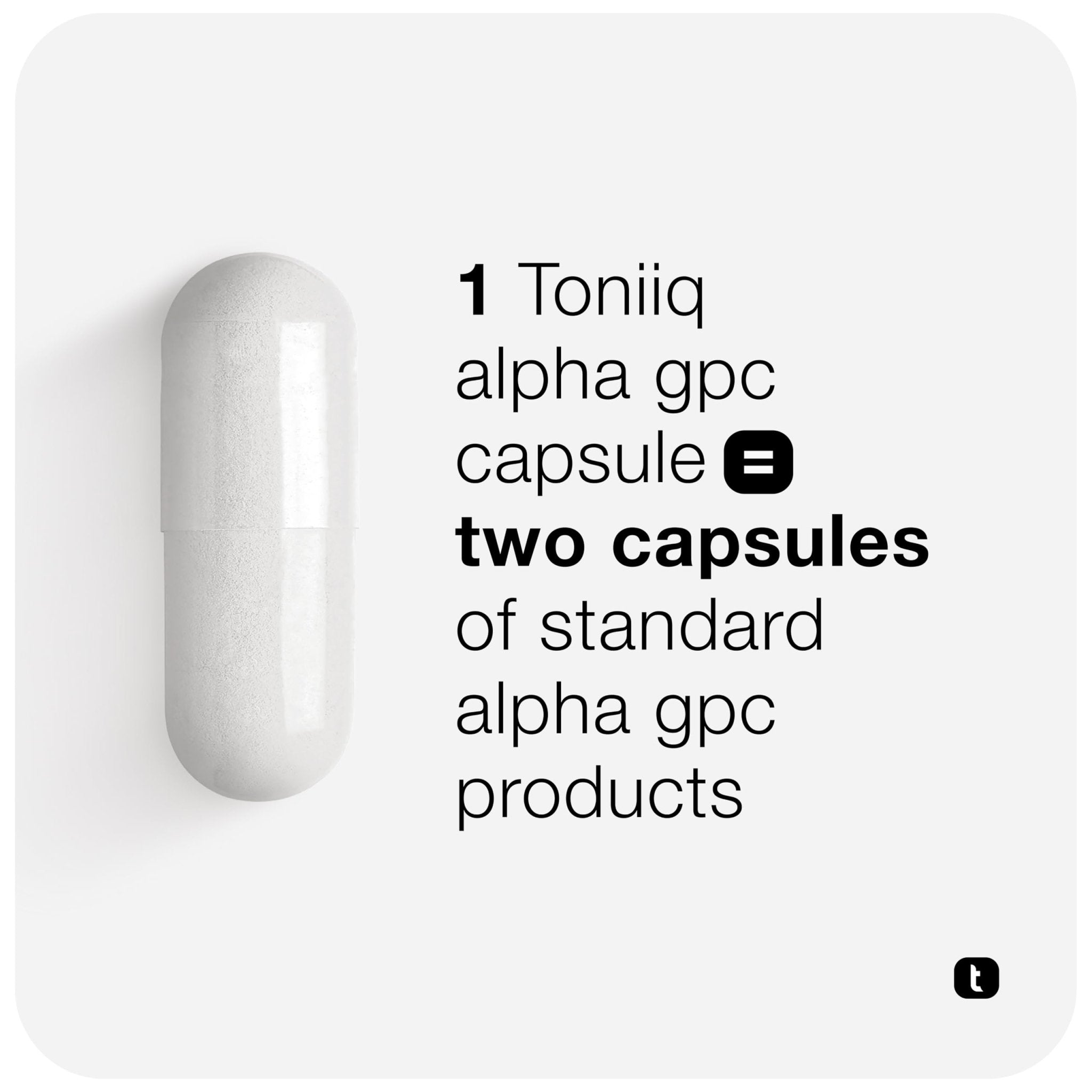 Toniiq Ultra High Purity Alpha GPC Capsules - 600mg Concentrated Formula - 90%+ Highly Purified and Bioavailable Nootropic - 120 Capsules Alpha GPC Supplement - OzHealthStandard