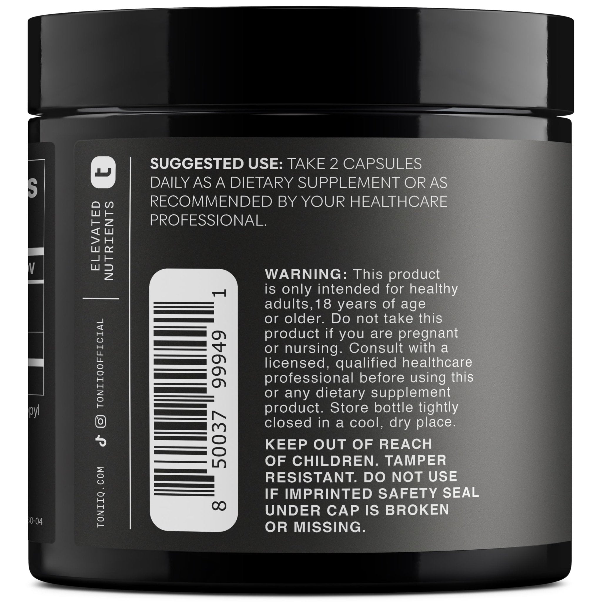 Toniiq Ultra High Purity Fisetin 500mg - 98%+ Higly Purified & Bioavailable Fisetin Supplement with MCT Oil for Absorption - Third-Party Tested Senolytic Supplements for Aging Support - 60 Capsules - OzHealthStandard