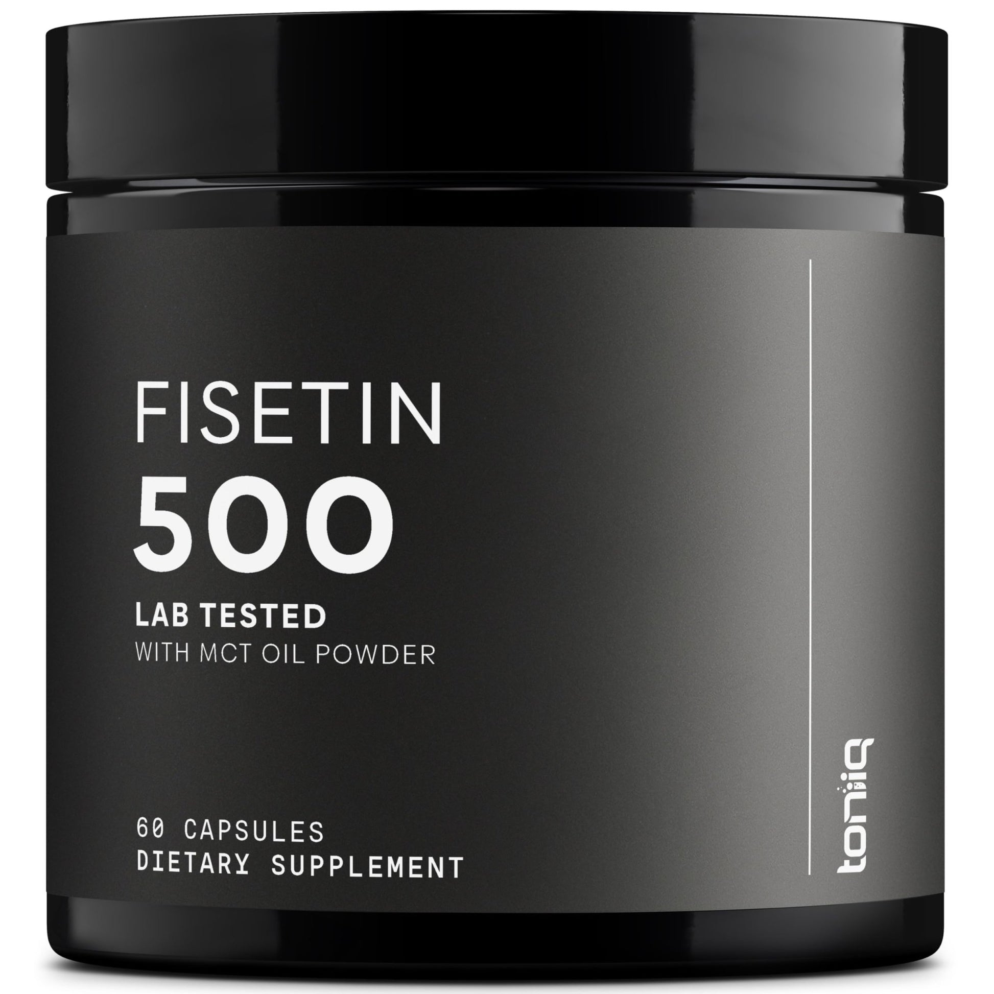 Toniiq Ultra High Purity Fisetin 500mg - 98%+ Higly Purified & Bioavailable Fisetin Supplement with MCT Oil for Absorption - Third-Party Tested Senolytic Supplements for Aging Support - 60 Capsules - OzHealthStandard
