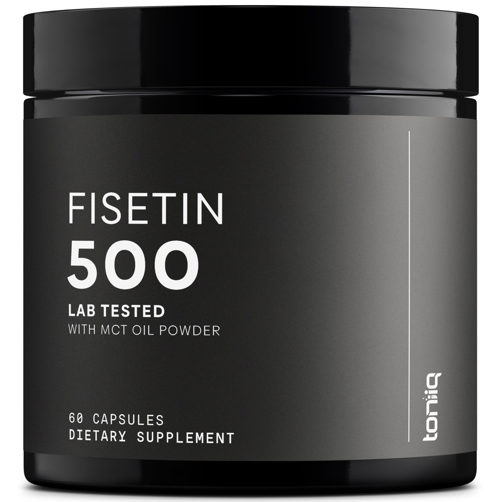 Toniiq Ultra High Purity Fisetin 500mg - 98%+ Higly Purified & Bioavailable Fisetin Supplement with MCT Oil for Absorption - Third-Party Tested Senolytic Supplements for Aging Support - 60 Capsules - OzHealthStandard