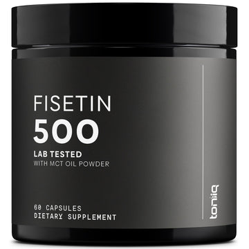 Toniiq Ultra High Purity Fisetin 500mg - 98%+ Higly Purified & Bioavailable Fisetin Supplement with MCT Oil for Absorption - Third-Party Tested Senolytic Supplements for Aging Support - 60 Capsules - OzHealthStandard