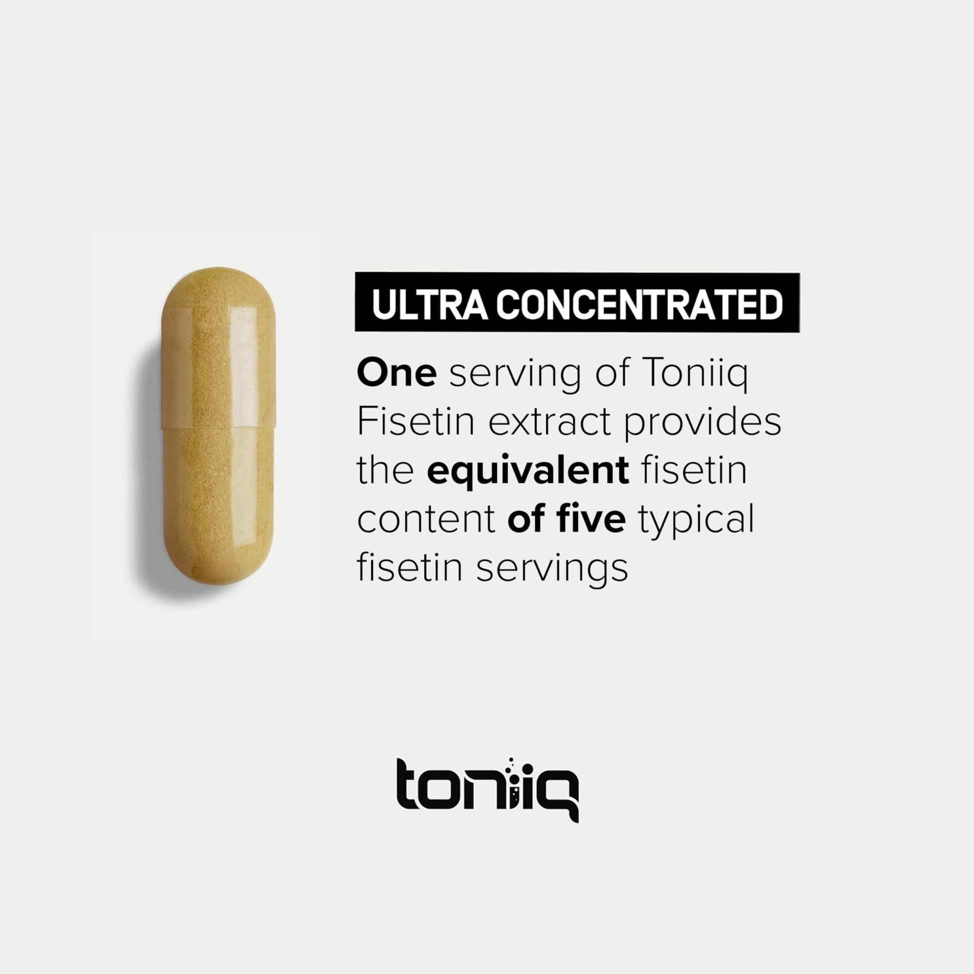 Toniiq Ultra High Purity Fisetin 500mg - 98%+ Higly Purified & Bioavailable Fisetin Supplement with MCT Oil for Absorption - Third-Party Tested Senolytic Supplements for Aging Support - 60 Capsules - OzHealthStandard