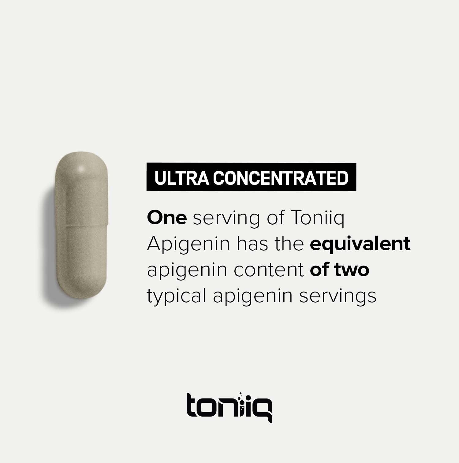 Toniiq Ultra High Strength Liposomal Apigenin - 100mg Formula - Highly Bioavailable for Superior Absorption - 180 Vegetarian Capsules - OzHealthStandard