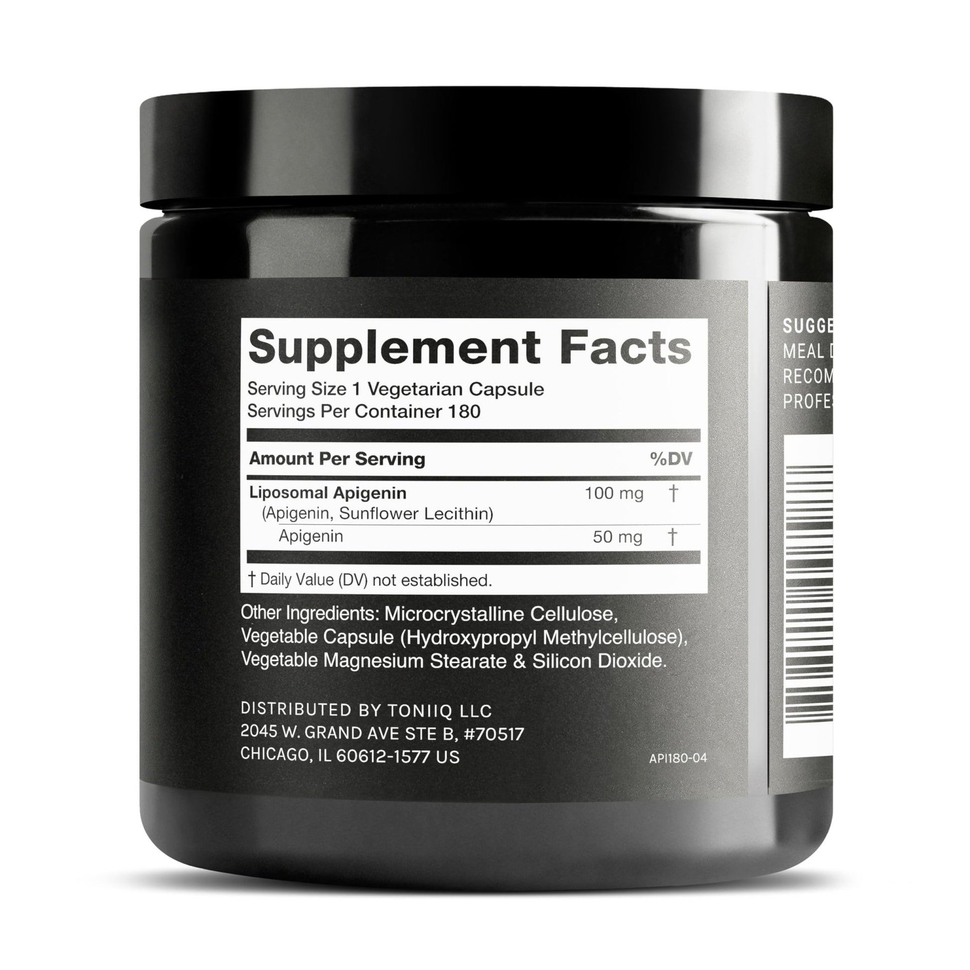 Toniiq Ultra High Strength Liposomal Apigenin - 100mg Formula - Highly Bioavailable for Superior Absorption - 180 Vegetarian Capsules - OzHealthStandard