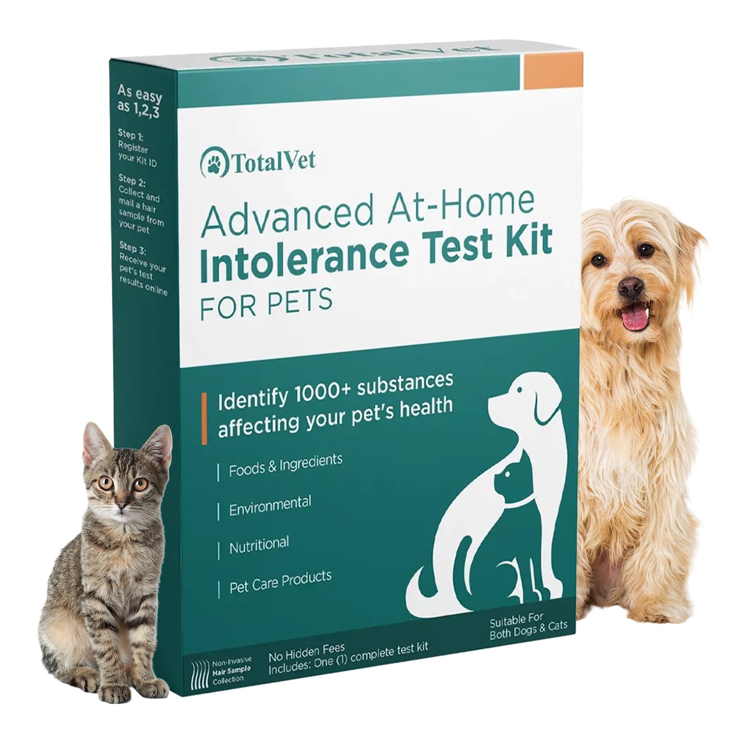 TotalVet Dog Allergy +1000 Food & Nutritional Sensitivity Test, Pet Intolerance Kit at Home — Advanced Complement to DNA Tests for Complete Pet Wellness - OzHealthStandard
