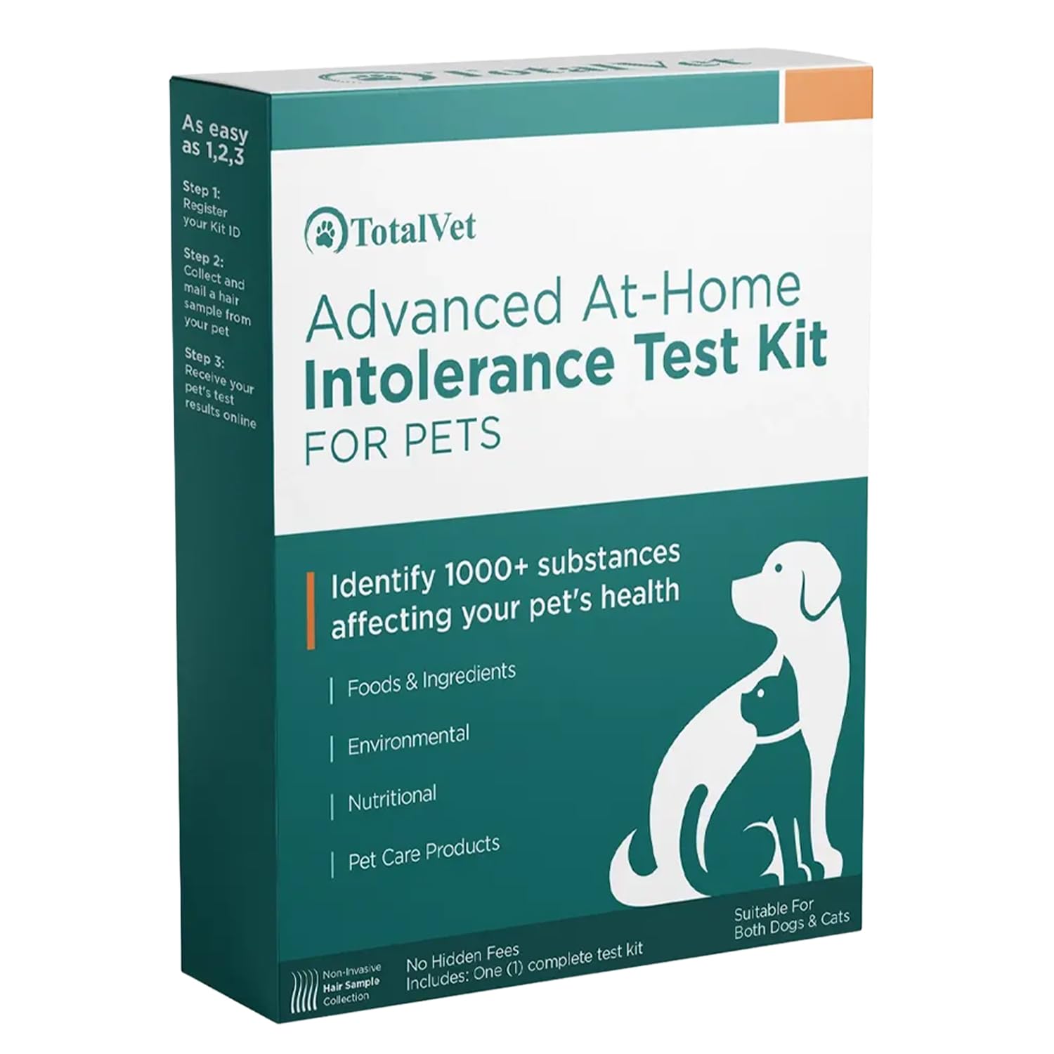 TotalVet Dog Allergy +1000 Food & Nutritional Sensitivity Test, Pet Intolerance Kit at Home — Advanced Complement to DNA Tests for Complete Pet Wellness - OzHealthStandard