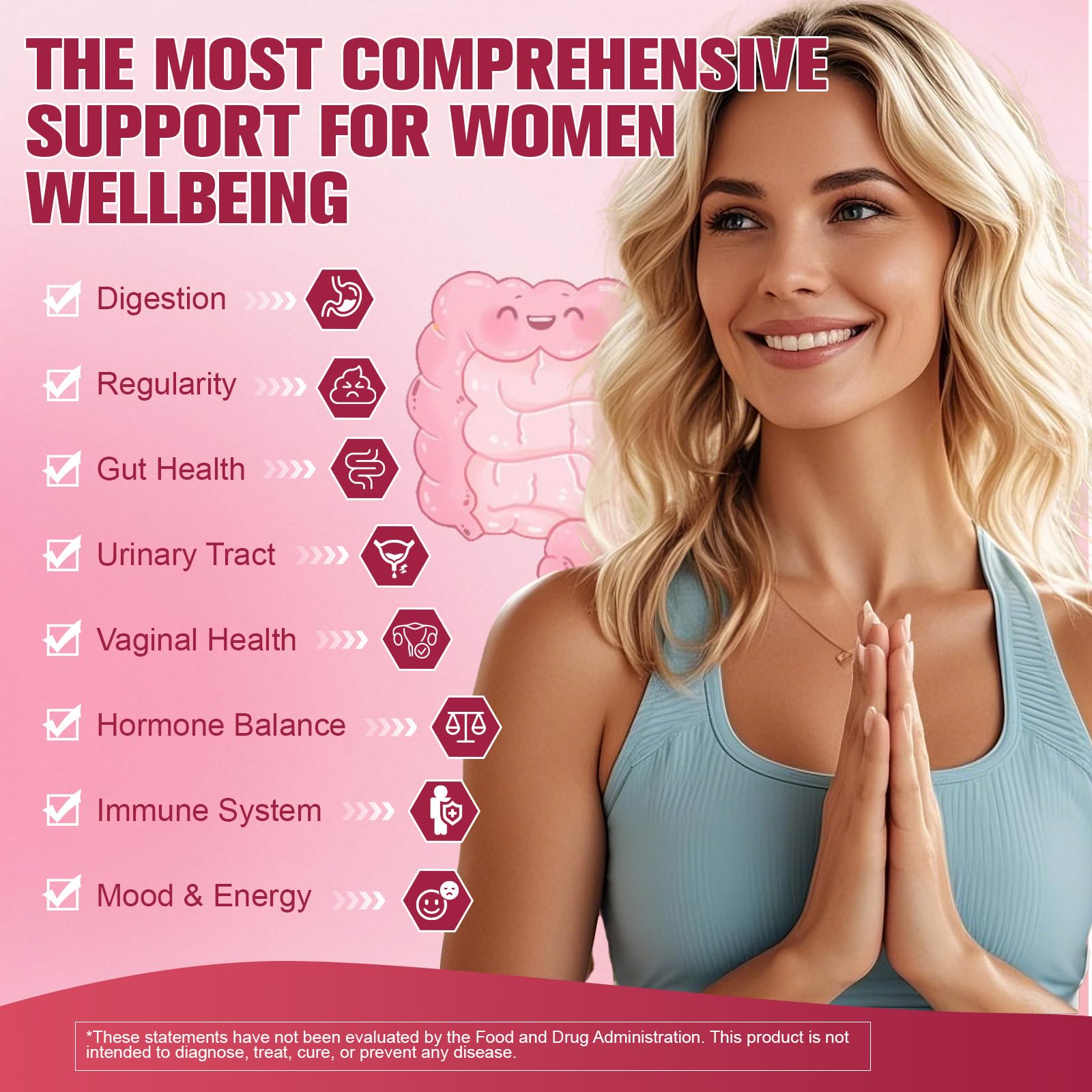 Totaria Probiotics for Women, 120 Billion Women Probiotic, with Akkermansia, Digestive Enzymes & Prebiotics, Cranberry, D-Mannose, for Gut, Vaginal, Urinary - OzHealthStandard
