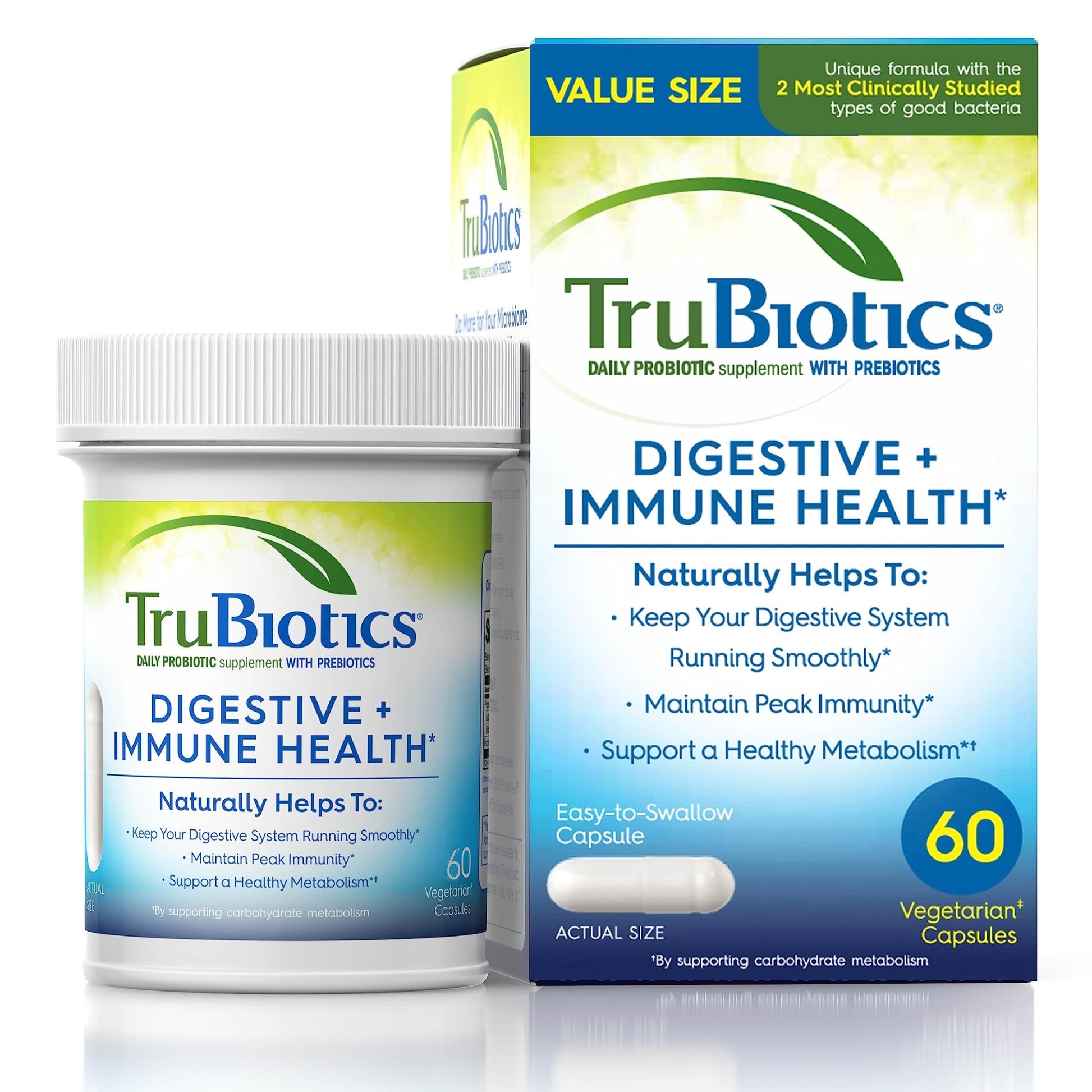 TruBiotics Probiotics for Digestive & Immune Health, Supports Regularity & Helps Relieve Abdominal Discomfort, Gas & Bloating, 2 Clinically Studied - OzHealthStandard