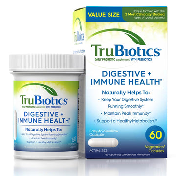 TruBiotics Probiotics for Digestive & Immune Health, Supports Regularity & Helps Relieve Abdominal Discomfort, Gas & Bloating, 2 Clinically Studied - OzHealthStandard