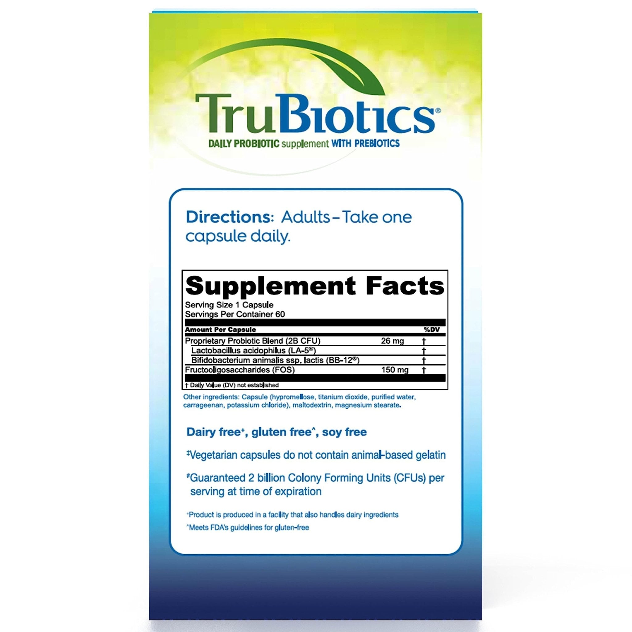 TruBiotics Probiotics for Digestive & Immune Health, Supports Regularity & Helps Relieve Abdominal Discomfort, Gas & Bloating, 2 Clinically Studied - OzHealthStandard