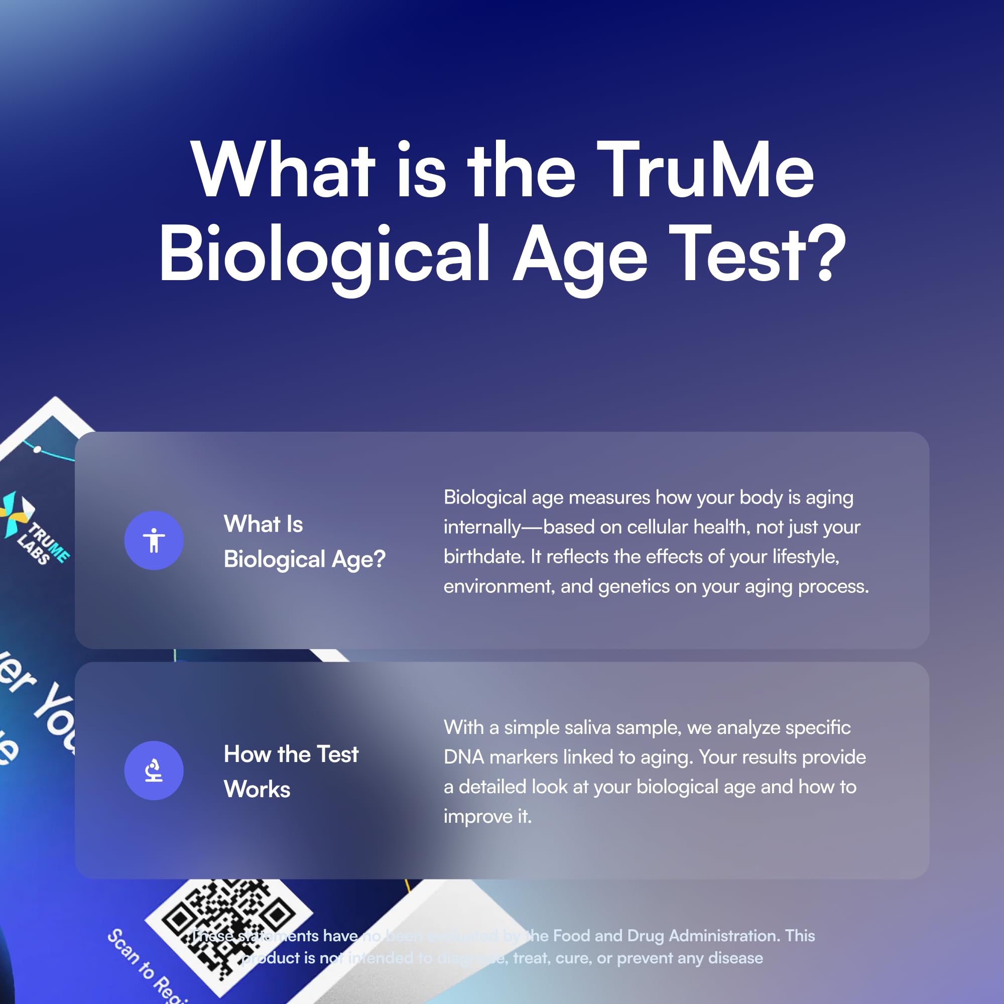 TruMe Labs Biological Age at-Home Test Kit (Saliva) – Biological Age Estimate + Peer Percentile Comparison, 10-Page Action Plan, Results in 1–2 Weeks. - OzHealthStandard