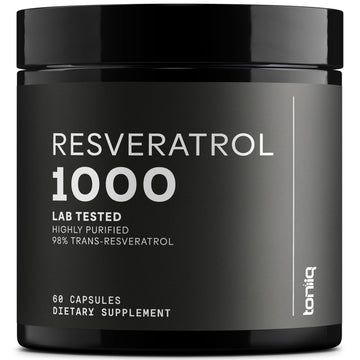 Ultra High Potency Third-Party Tested Trans Resveratrol 1000mg - 98% Pure, Highly Purified and Bioavailable - Resveratrol Polygonum Root Extract - 60 Capsules - OzHealthStandard