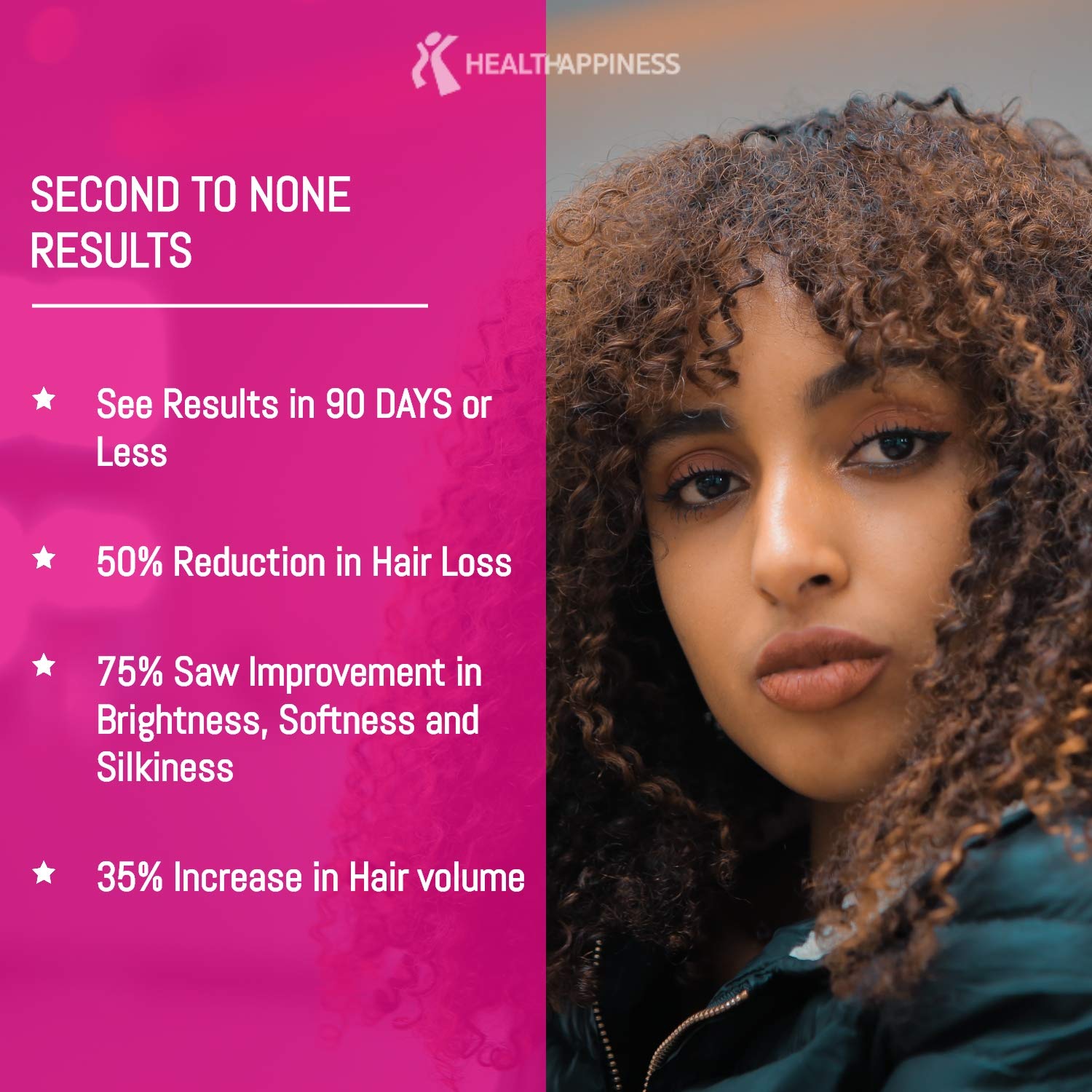 UpNourish Hair Growth Vitamins for Women - Proven Hair Supplement with KERANAT, DHT Blocker PHYTOPIN, Biotin 5000 mcg & SOD, Hair Vitamins for Faster Hair Growth, Hair Loss & Thinning Hair - 90 ct - OzHealthStandard