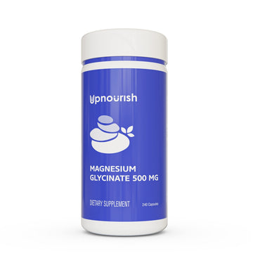 UpNourish Magnesium Glycinate Chelate 500mg Capsules - Highly Absorbable Chelated Magnesium - Pure Magnesium Supplemen - OzHealthStandard