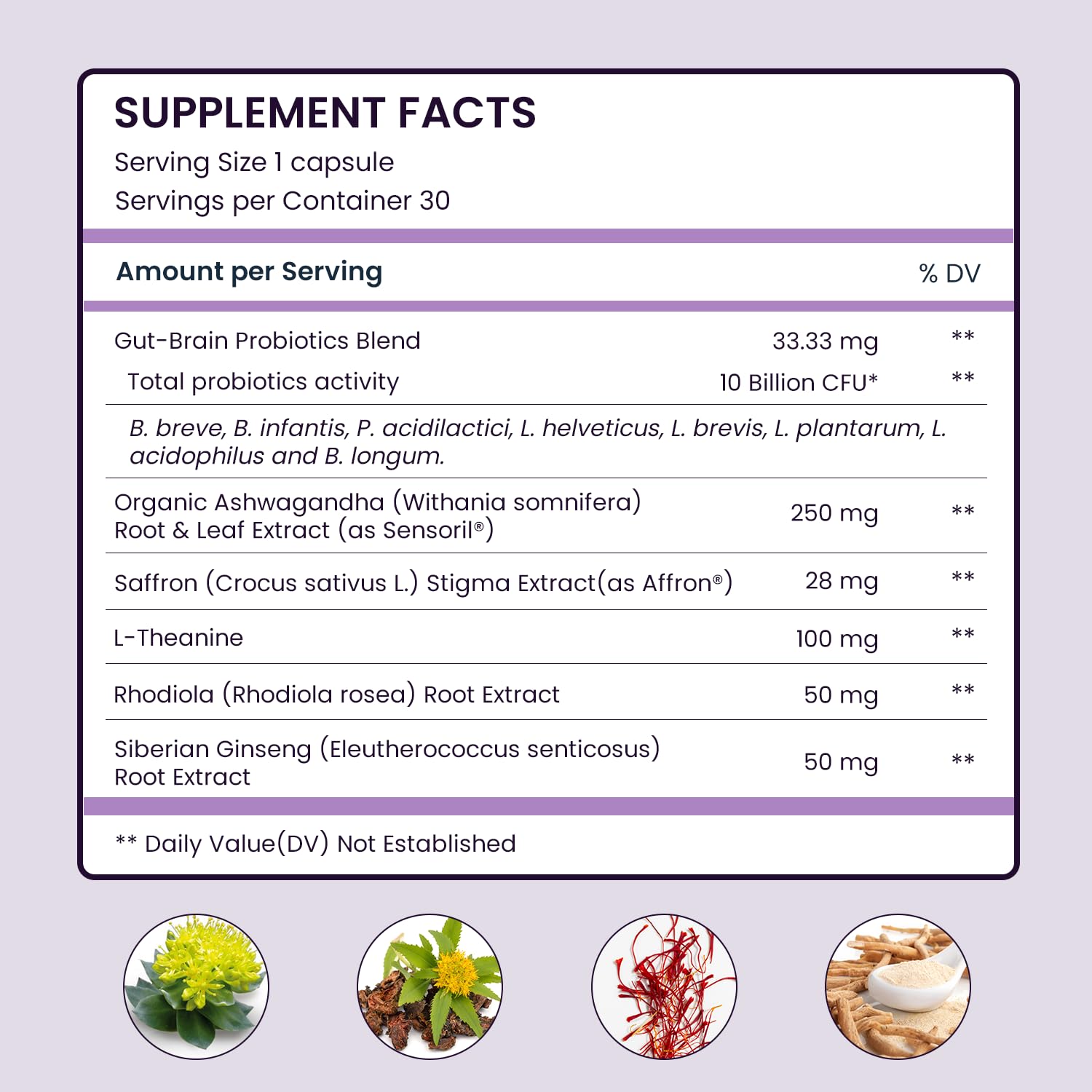 UpNourish Organic Ashwagandha Saffron Supplements with Probiotics - Stress Relief, Mood Enhancer, Calm Happy Pills Support Fatigue Focus Clarity with L-Theanine, Rhodiola, 30 Vegan Capsules - OzHealthStandard