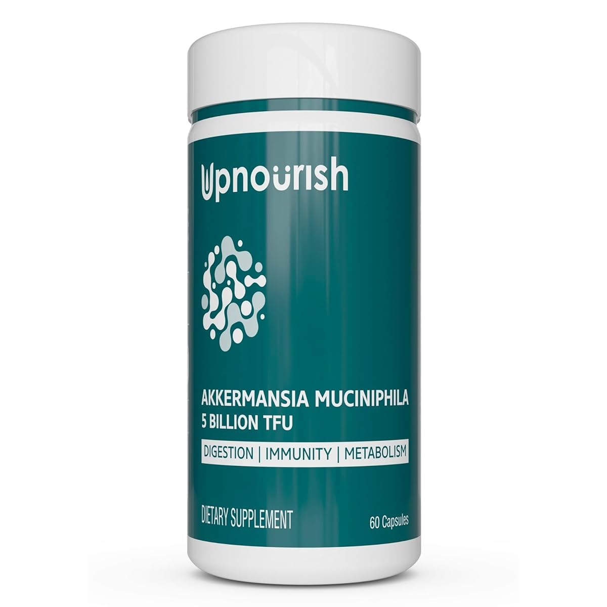 UpNourish Probiotics for GLP-1 Support, 5 Billion TFU Akkermansia Muciniphila for Digestive Health, Leaky Gut, Immunity and Metabolic Health, Prebiotics and Probiotics for Women and Men, 60 Capsules - OzHealthStandard