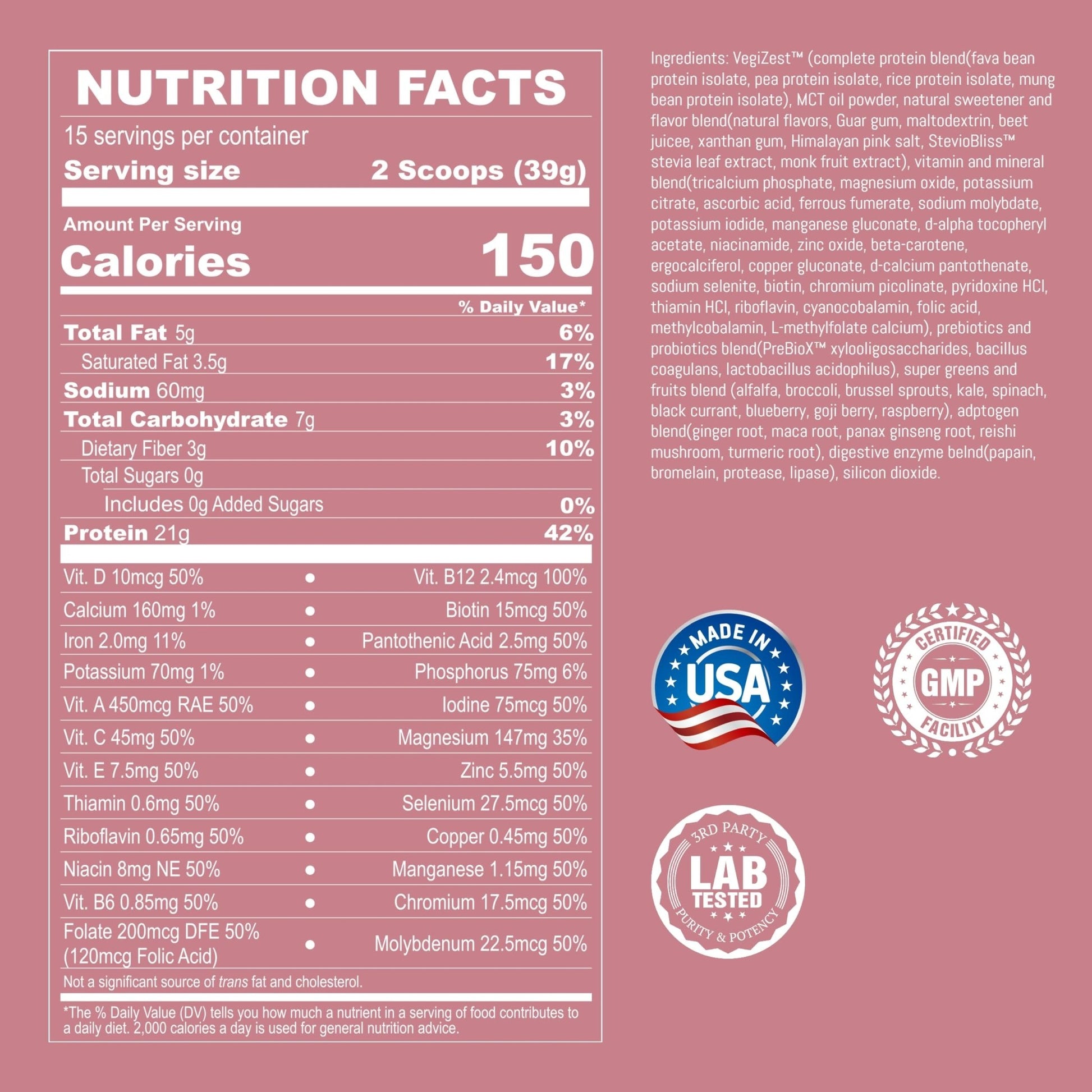 UpNourish Strawberry Banana Vegan Protein Powder 54 Superfoods Powder,1.5 Billion CFU Probiotics 21g Plant Based Protein,No Sugar No Dairy No GMO Dairy Free,Meal Replacement Shake Keto-Friendly Low-Carb Diet,15 Servings - OzHealthStandard