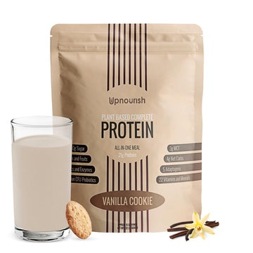 UpNourish Vanilla Cookie Vegan Protein Powder 54 Superfoods Powder,1.5 Billion CFU Probiotics 21g Plant Based Protein,No Sugar No Dairy No GMO Dairy Free,Meal Replacement Shake Keto-Friendly Low-Carb Diet,15 Servings - OzHealthStandard