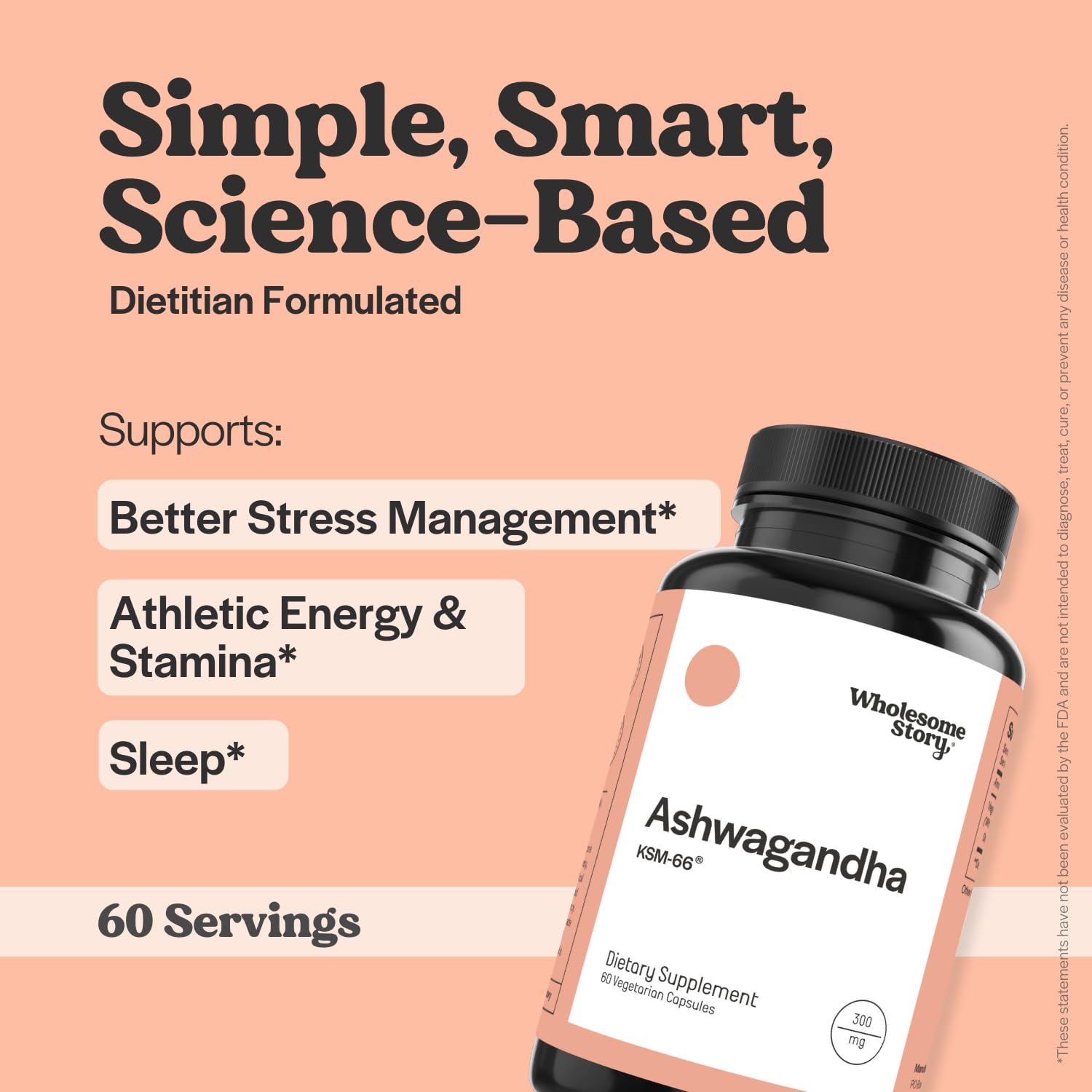 Vegan KSM 66 Ashwagandha Capsules| High Potency 5% Withanolides | Ashwagandha Root Extract Supplements | Ashwagandha 300mg | Stress Management & Well Being Support | 60 Ashwaganda Pills - OzHealthStandard