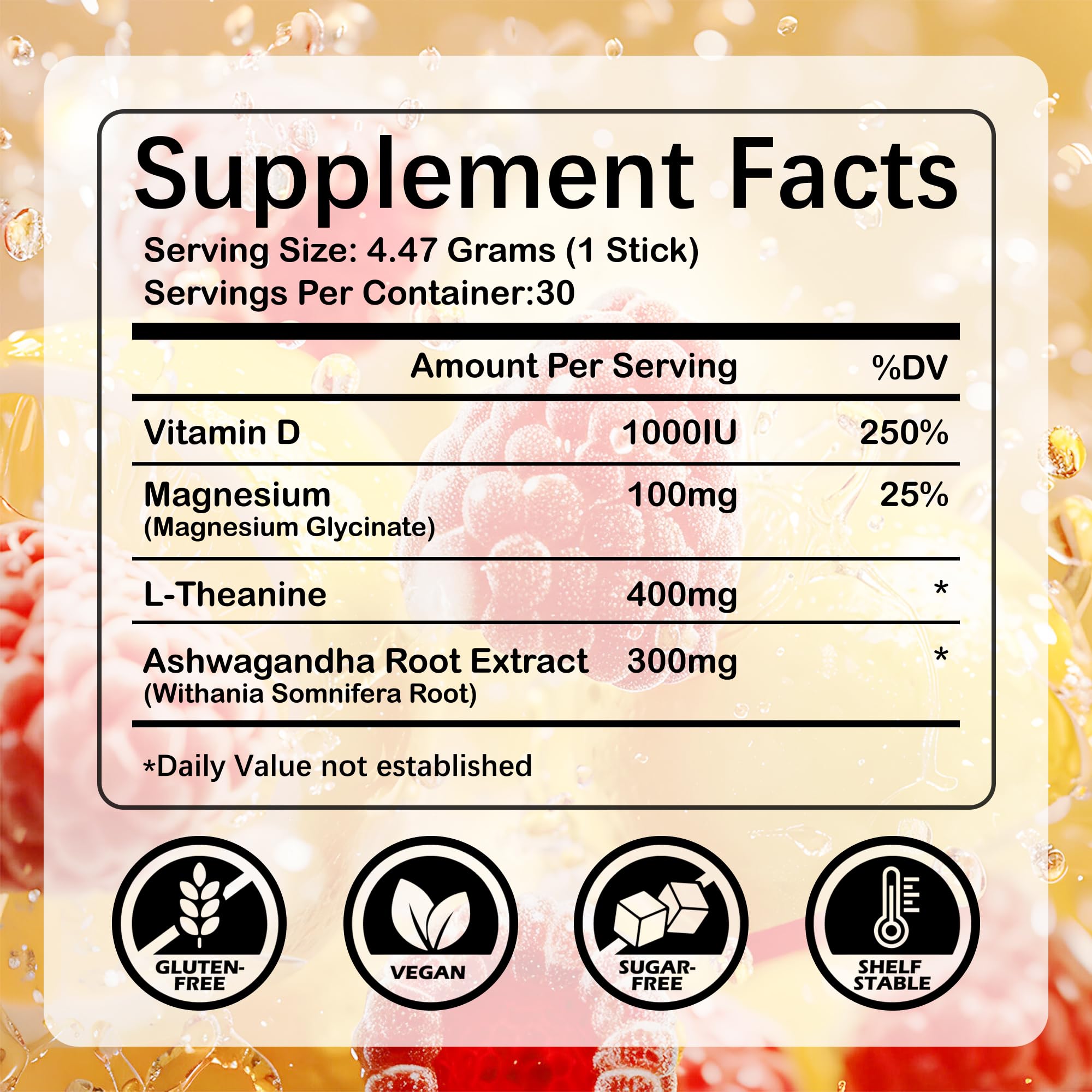 VENQUORIN Super Cortisol Calm Supplement Drink Powder for Women & Men with Magnesium Glycinate, Ashwagandha, L-Theanine & Vitamin D3 | Relaxation & Mood Support | Sugar Free, Vegan, 30 Servings - OzHealthStandard