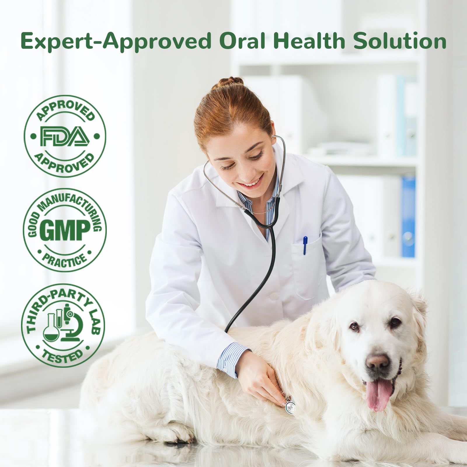 Vetriuntrix Dog Teeth Cleaning Powder, Dental Powder for Dogs Teeth Tartar Remove & Plaque Off, Fresh Breath for Dogs with Natural Plants Blend, Enzymes and Postbiotics, 80g - OzHealthStandard