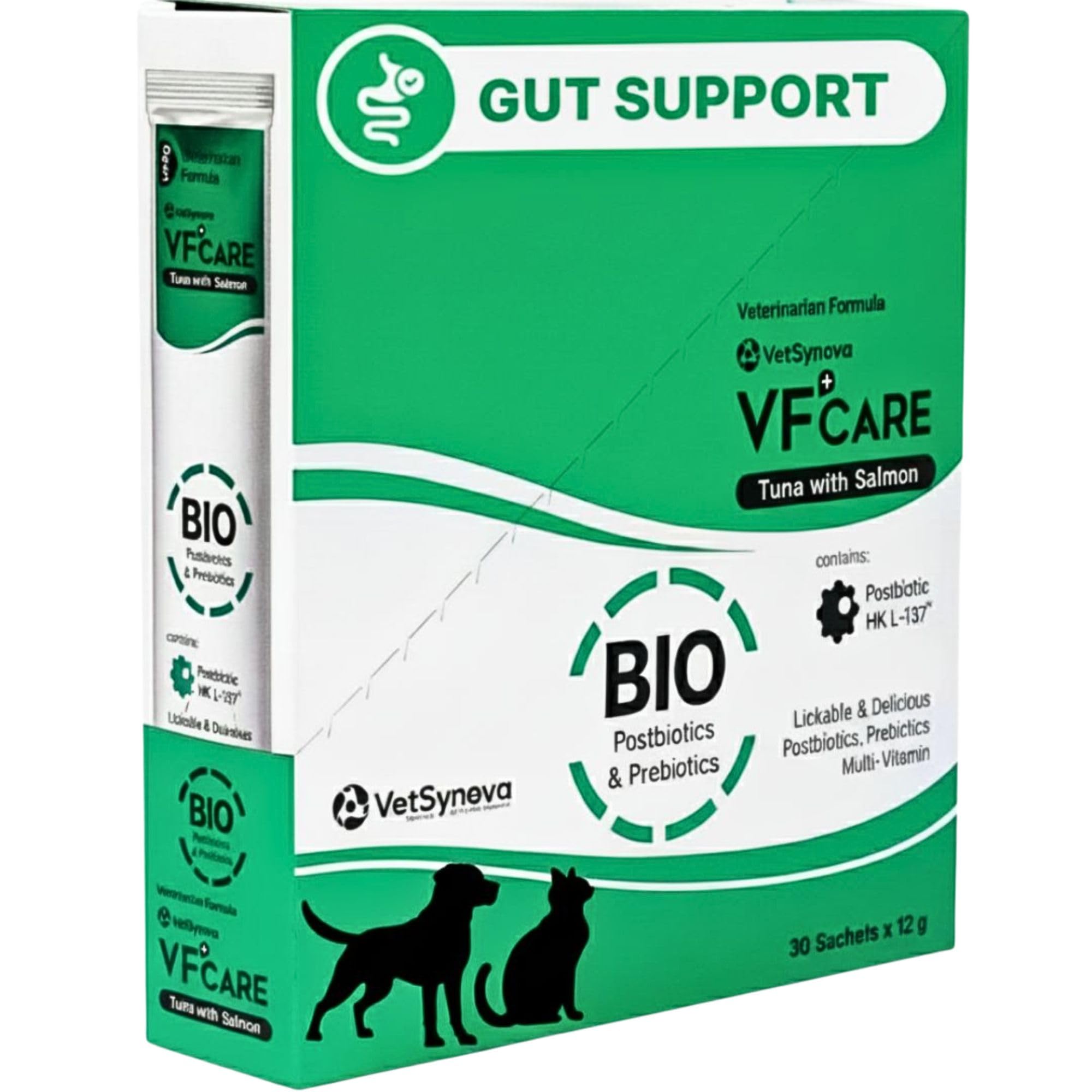 VFcare BIO Supplement for Cats & Dogs – Anti Diarrhea for Dogs, Gut Health Paste with Postbiotics, Prebiotics, FOS, L-137, Yeast Extract – Anti Diarrhea for Dogs, 30 Sachets - OzHealthStandard