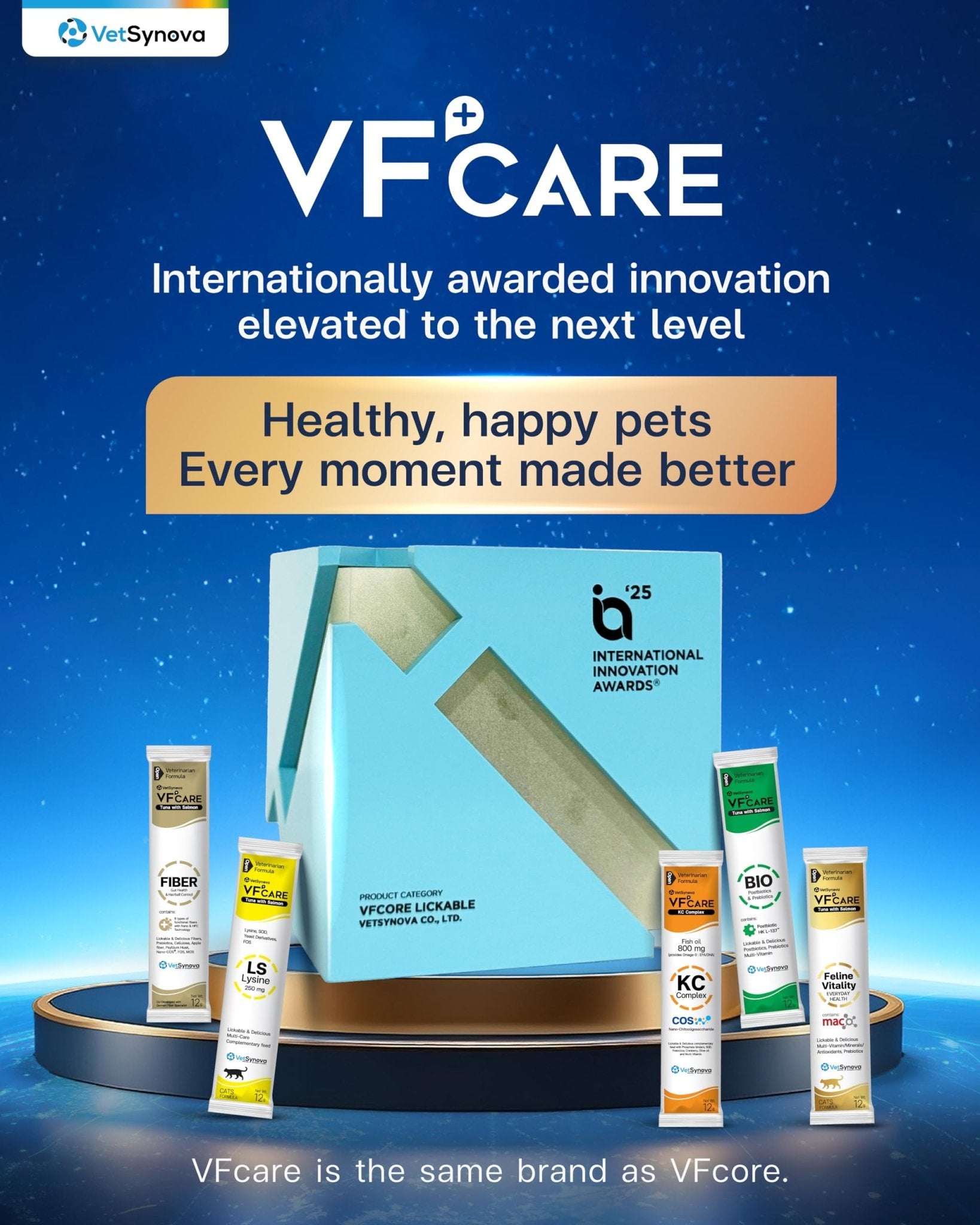 VFcare BIO Supplement for Cats & Dogs – Anti Diarrhea for Dogs, Gut Health Paste with Postbiotics, Prebiotics, FOS, L-137, Yeast Extract – Anti Diarrhea for Dogs, 30 Sachets - OzHealthStandard