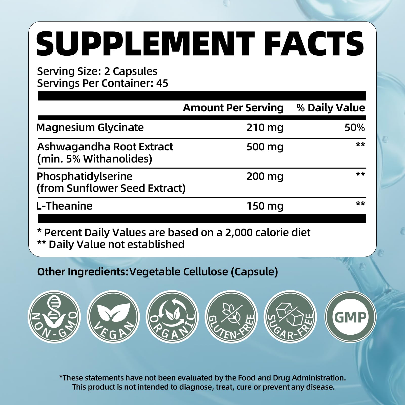 VitaHarbor Cortisol Supplement for Women and Men, 4-in-1 Cortisol Reducer with Magnesium Glycinate, Ashwagandha, Phosphatidylserine, L-Theanine, for Relaxation & Calm Support, 90 Veg Caps - OzHealthStandard