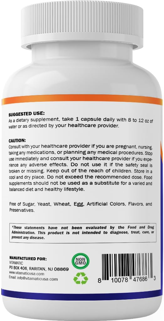 Vitamatic Cortisol Health Support - 90 Veggie Capsules - Made with Adaptogenic Blend with Ashwagandha, Rhodiola, Magnolia, L-Theanine, Phosphatidylserine - OzHealthStandard