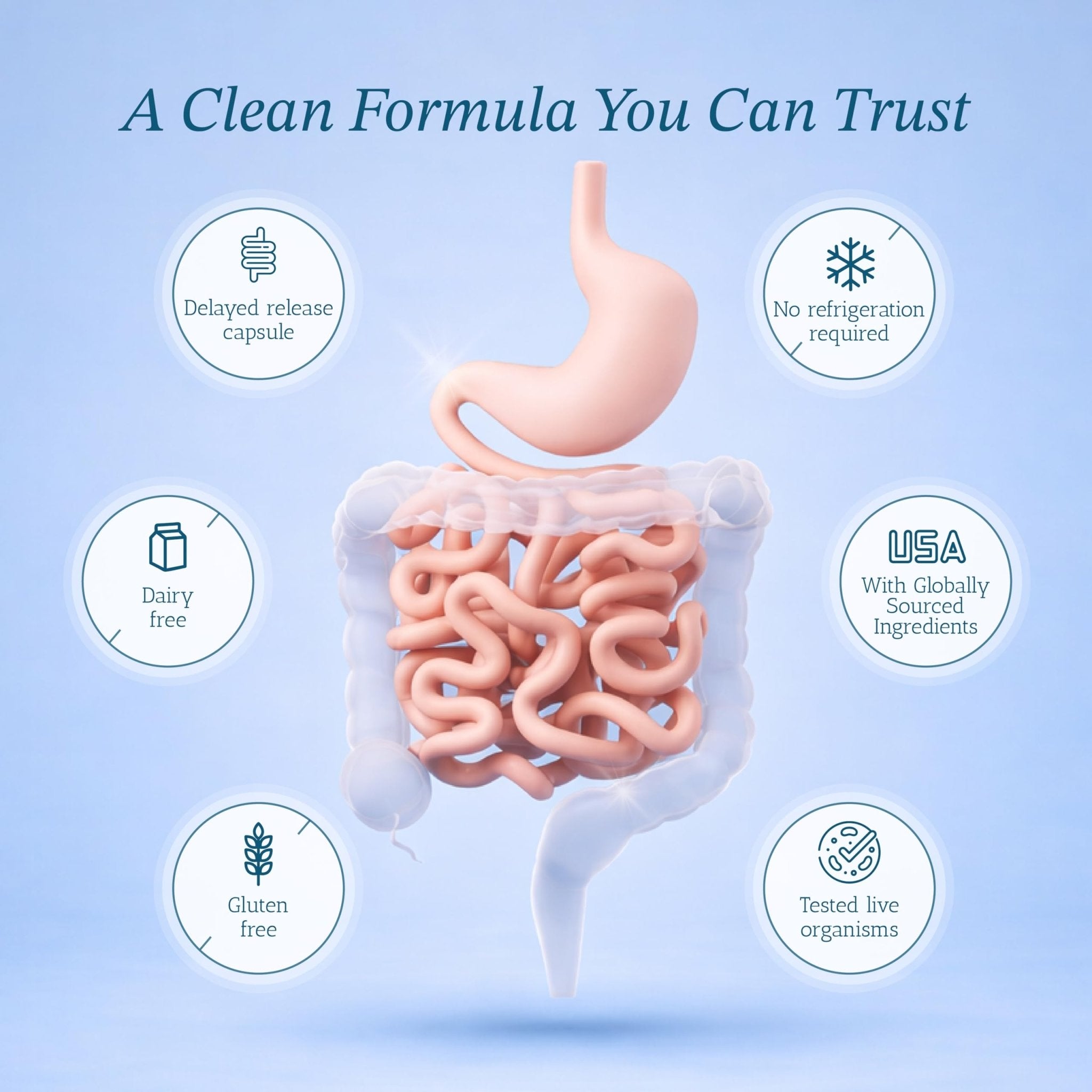 Vitamin Bounty Pro-50 Probiotics 50 Billion CFU for Women & Men - 13 Multi Strain Probiotic + Prebiotic - Digestive Health Supplements for Gut Health Support - Delayed Release Capsules for Men & Women - OzHealthStandard
