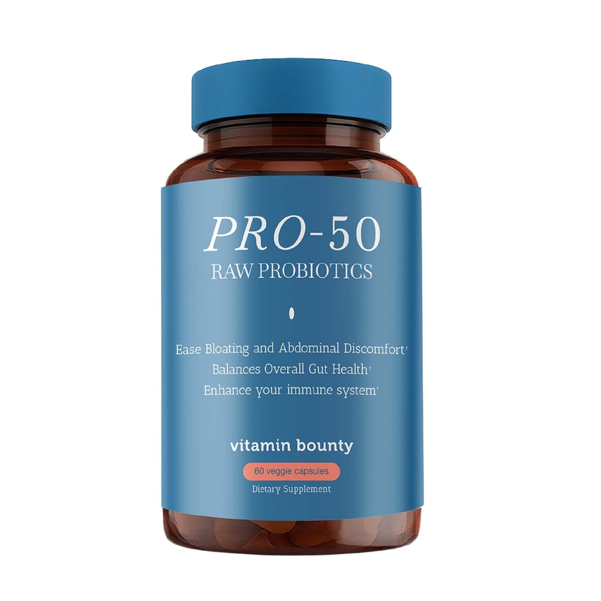 Vitamin Bounty Pro-50 Probiotics 50 Billion CFU for Women & Men - 13 Multi Strain Probiotic + Prebiotic - Digestive Health Supplements for Gut Health Support - Delayed Release Capsules for Men & Women - OzHealthStandard
