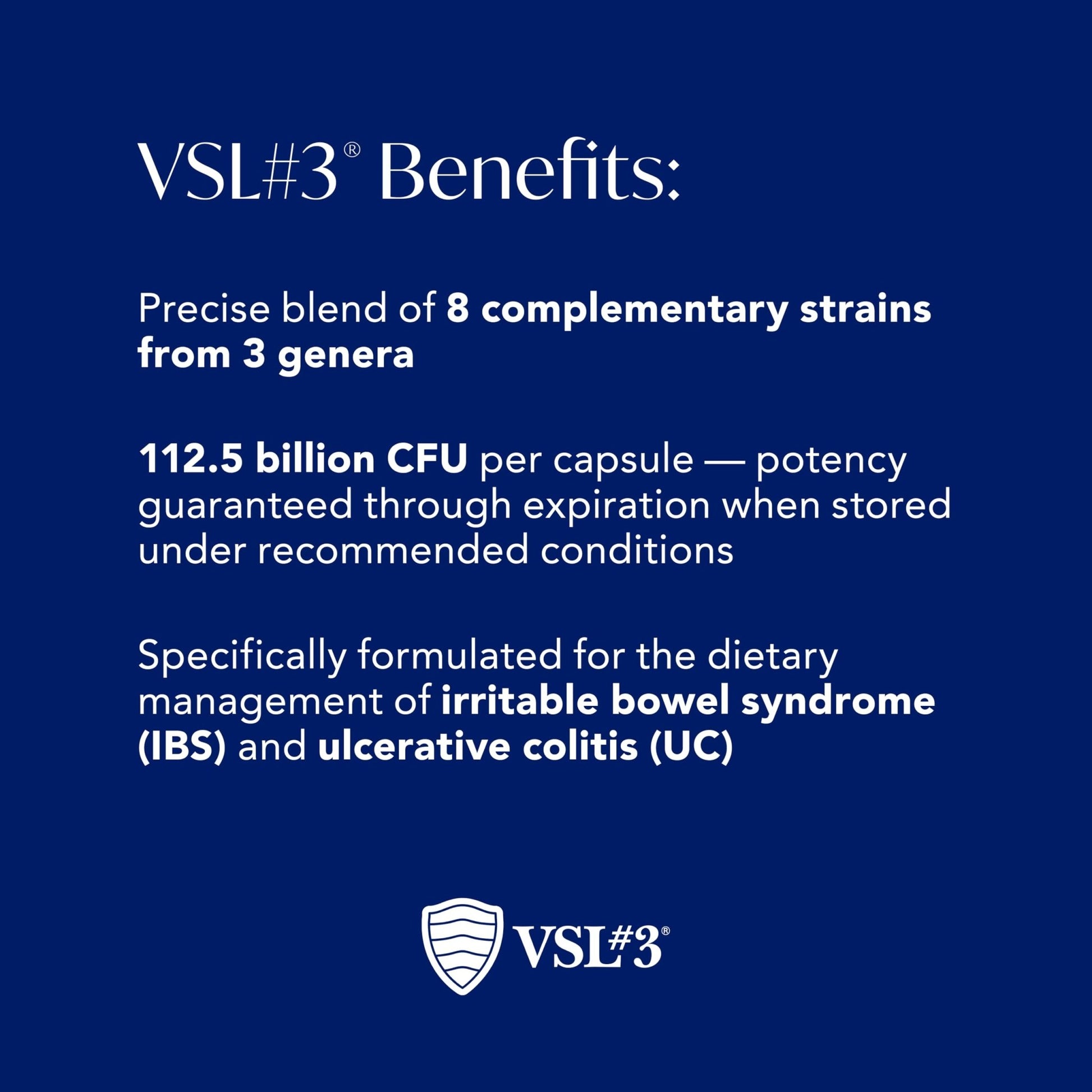 VSL3® Probiotics for Digestive Health, IBS & UC Symptoms - 112.5B CFUs, High-Potency, Multi-Strain, Live, Refrigerated Probiotic, Medical Food for Gut Health Support in Men & Women, 60 Capsules - OzHealthStandard