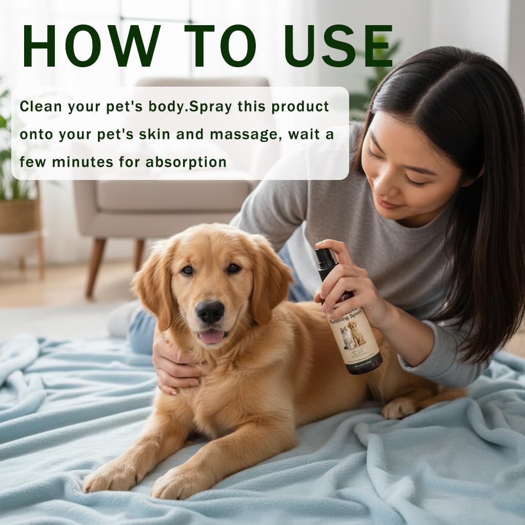 Wanciment NUVON Postbiotic Spray - Hot Spot Treatment for Dogs & Cats - Helps Alleviate Sensitive Skin, Scratching, and Licking of Coat - 3.38 fl oz - OzHealthStandard