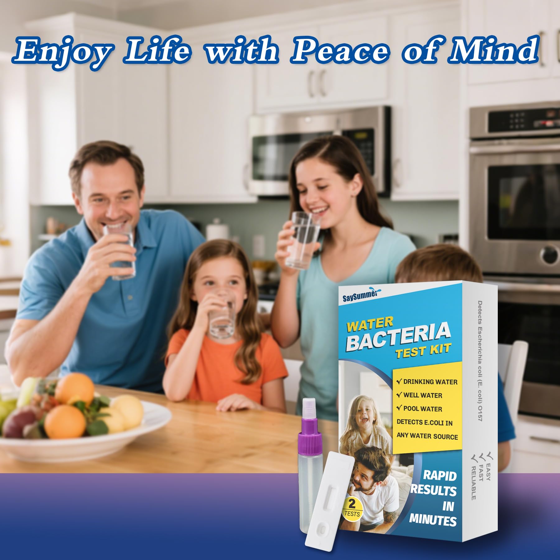 Water Bacteria Test Kit for Drinking Water: Results in 15 Minutes Coliform Bacteria Water Test Kit 2 Counts for Any Water Source Including Well Water Pool Water - OzHealthStandard