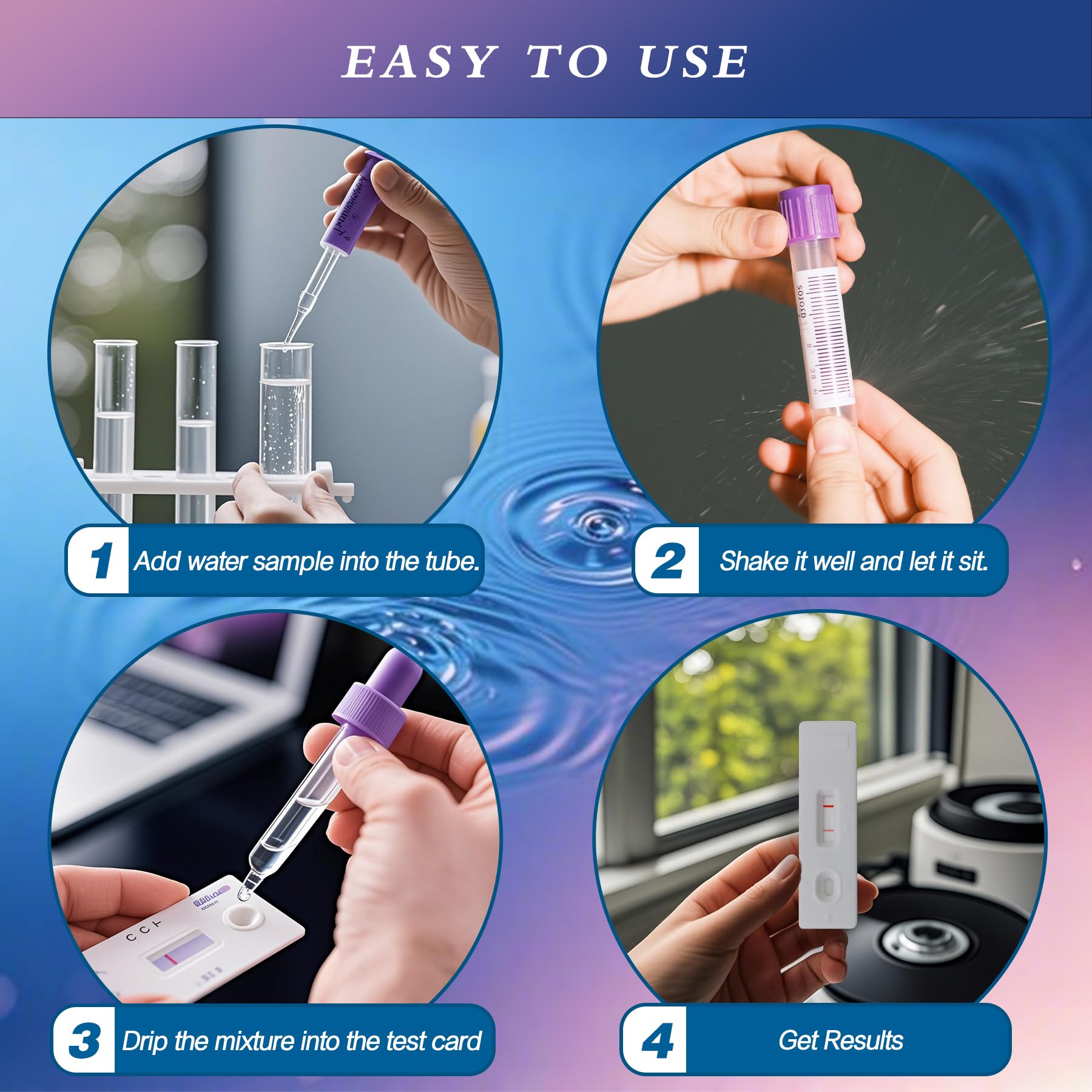 Water Bacteria Test Kit for Drinking Water: Results in 15 Minutes Coliform Bacteria Water Test Kit 2 Counts for Any Water Source Including Well Water Pool Water - OzHealthStandard