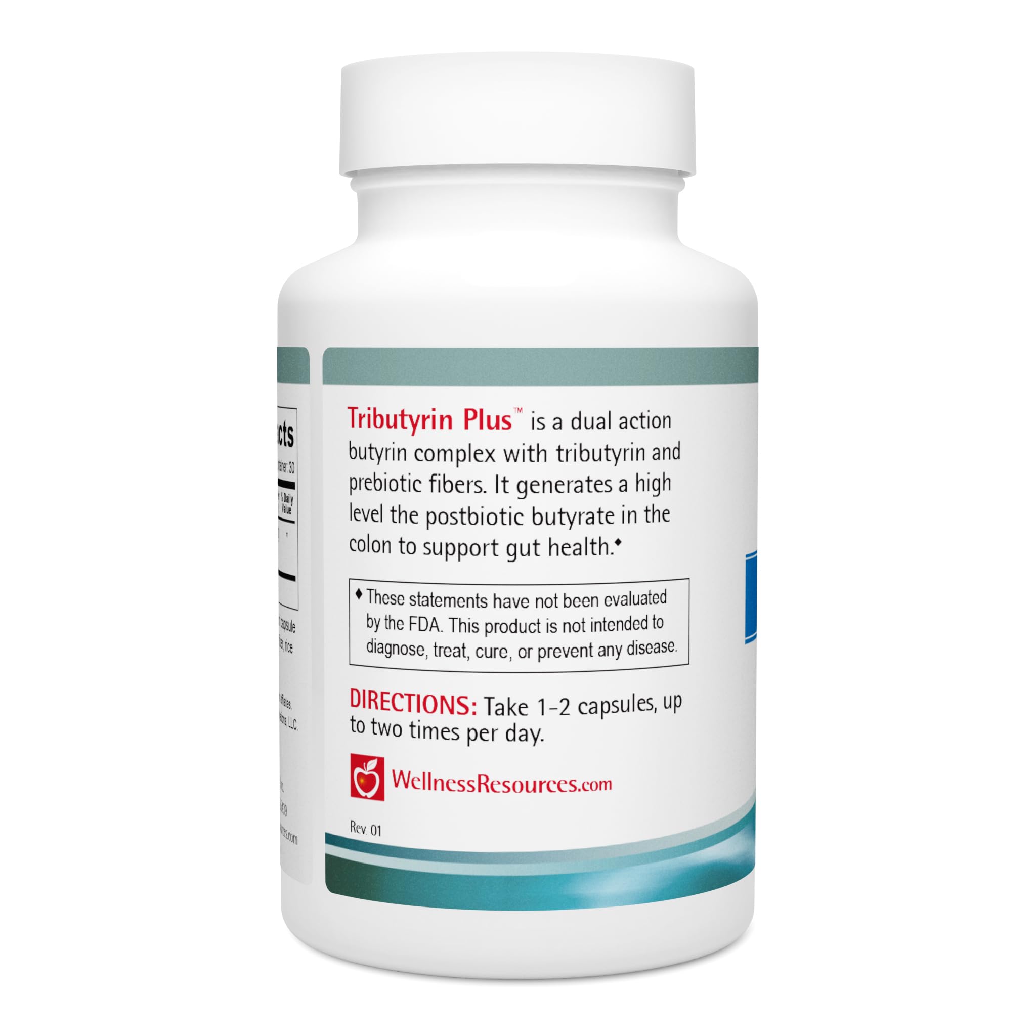 Wellness Resources Tributyrin Plus Postbiotic Supplement for Gut Health with High Absorption ButyraGen Tributyrin Complex (800mg per Two Capsules, 60 Veggie Capsules) - OzHealthStandard