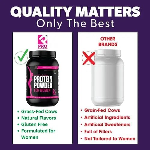Whey Protein Powder for Women - Supports Lean Muscle - Low Carb - Gluten Free - Grass Fed & rBGH Hormone Free (Creamy Vanilla, 2 lb) - OzHealthStandard