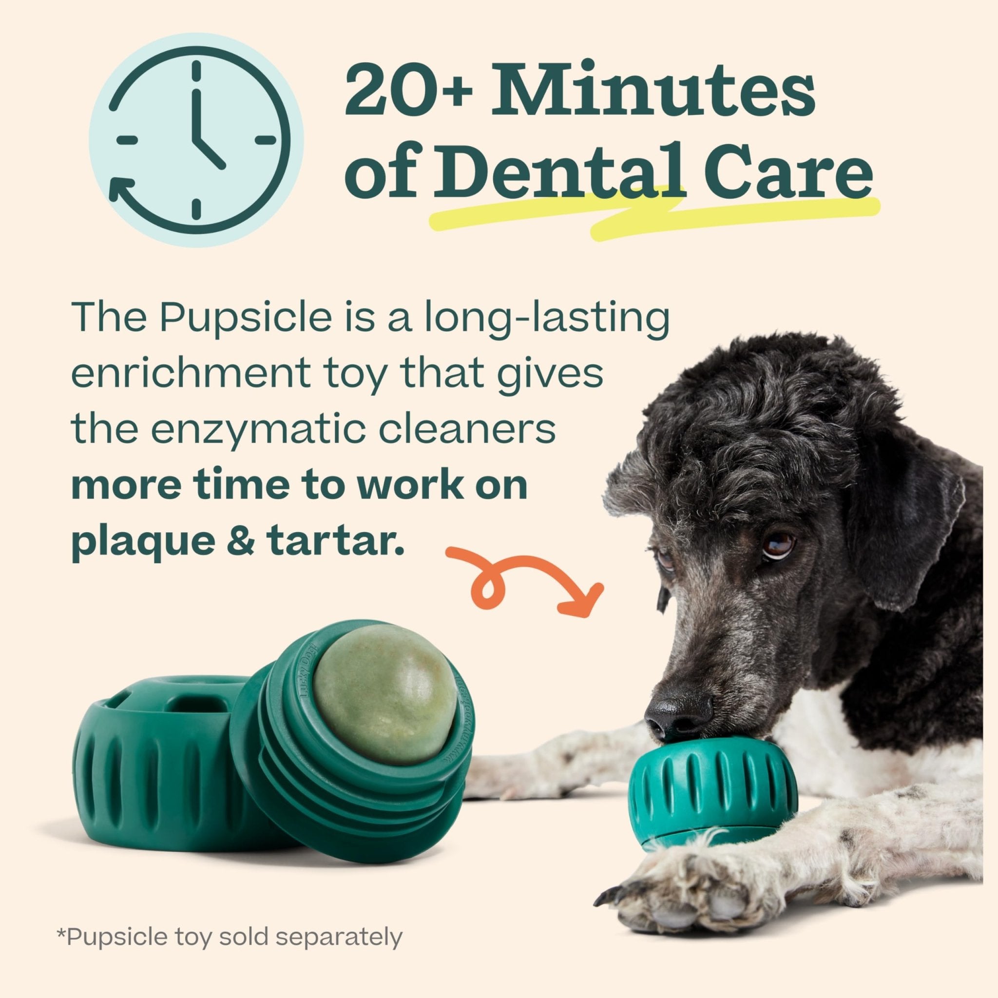 Woof Doggy Dental Pupsicle Mix - Dog Teeth Cleaning Powder for The Pupsicle - Long Lasting Postbiotic Dental Enzyme Mix to Support Oral Health for Dogs - OzHealthStandard