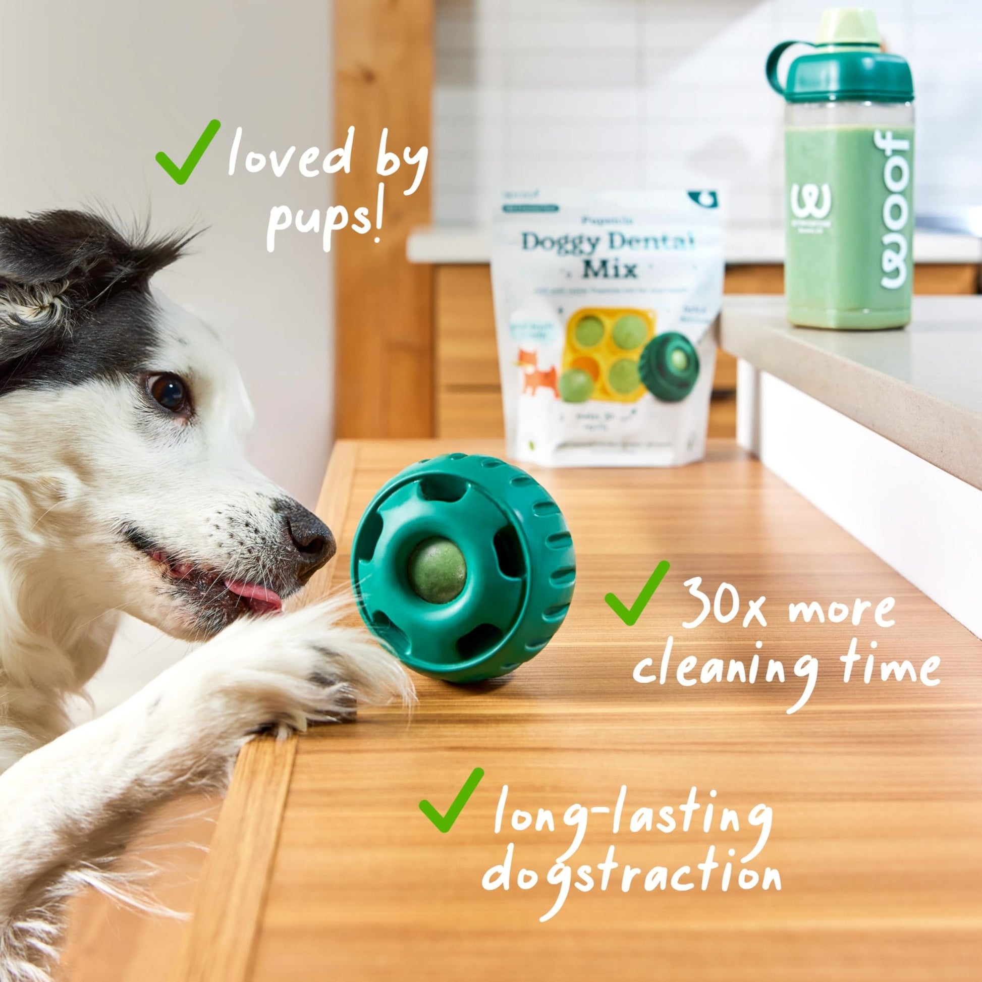 Woof Doggy Dental Pupsicle Mix - Dog Teeth Cleaning Powder for The Pupsicle - Long Lasting Postbiotic Dental Enzyme Mix to Support Oral Health for Dogs - OzHealthStandard