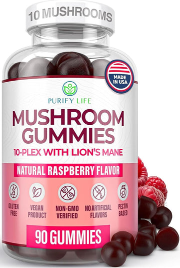World's First Mushroom Complex Gummies with Lions Mane, Immune Support & Stress Relief, Nootropic Mushroom Supplement for Adults & Children (90 Chews 2500mg/serving) - OzHealthStandard