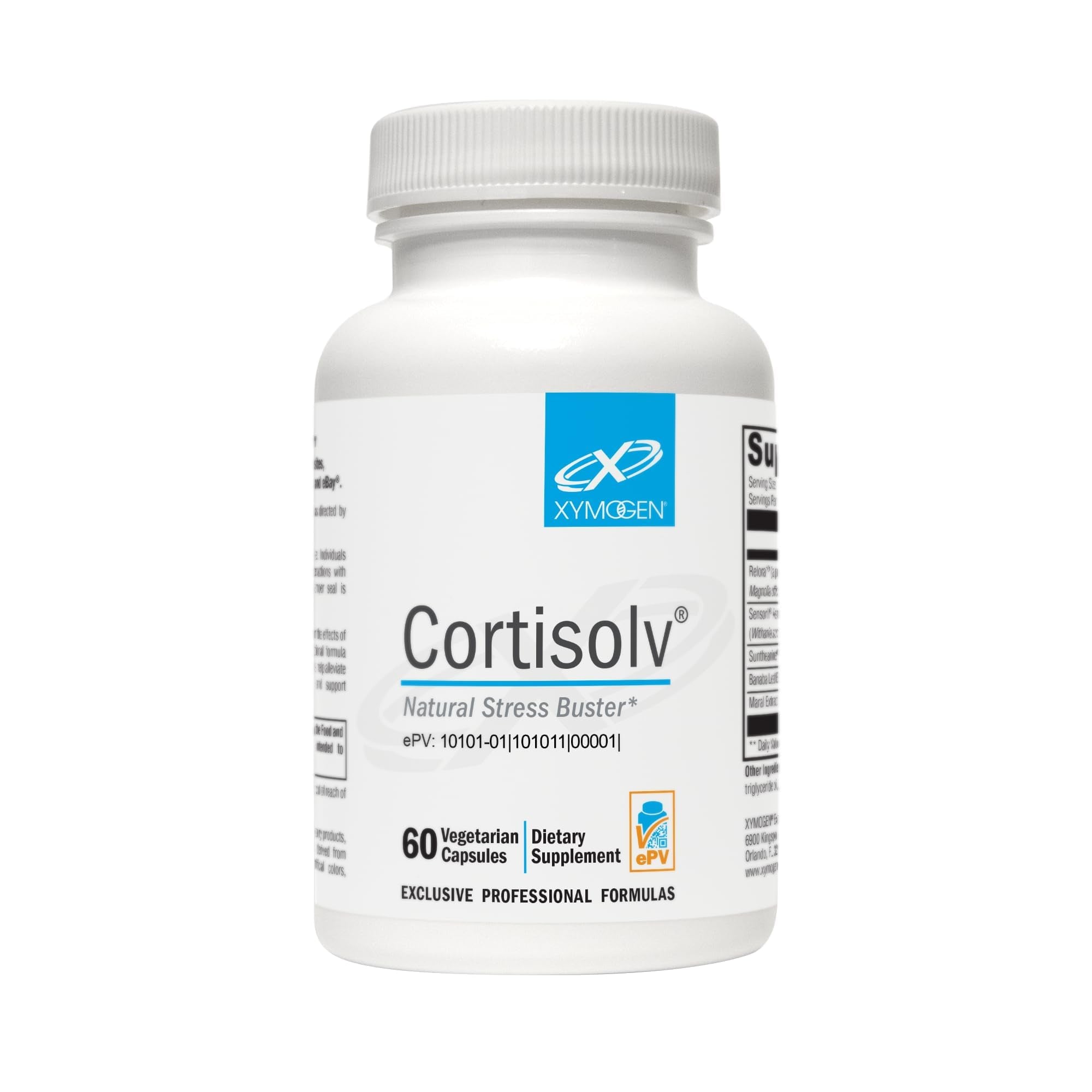 XYMOGEN Cortisolv Cortisol Supplement - Ashwagandha Supplement with L Theanine to Support Healthy Cortisol Levels, Energy, Relaxation and Mental Clarity (60 Capsules) - OzHealthStandard