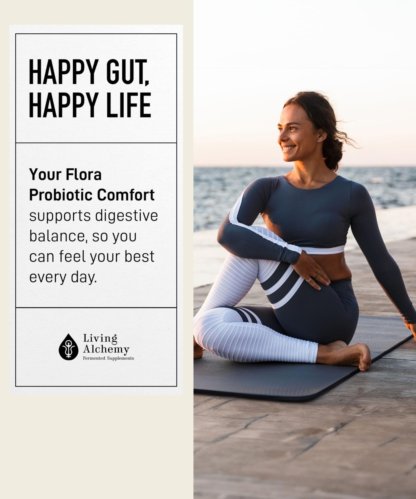 Your Flora Probiotic Comfort – Non-GMO Probiotics with Fermented Soybean, Chamomile, Fennel, Prebiotics, Digestive Enzymes for Digestion & Bloating – Prebiotics, Postbiotics – Living Alchemy, 60 Pcs - OzHealthStandard