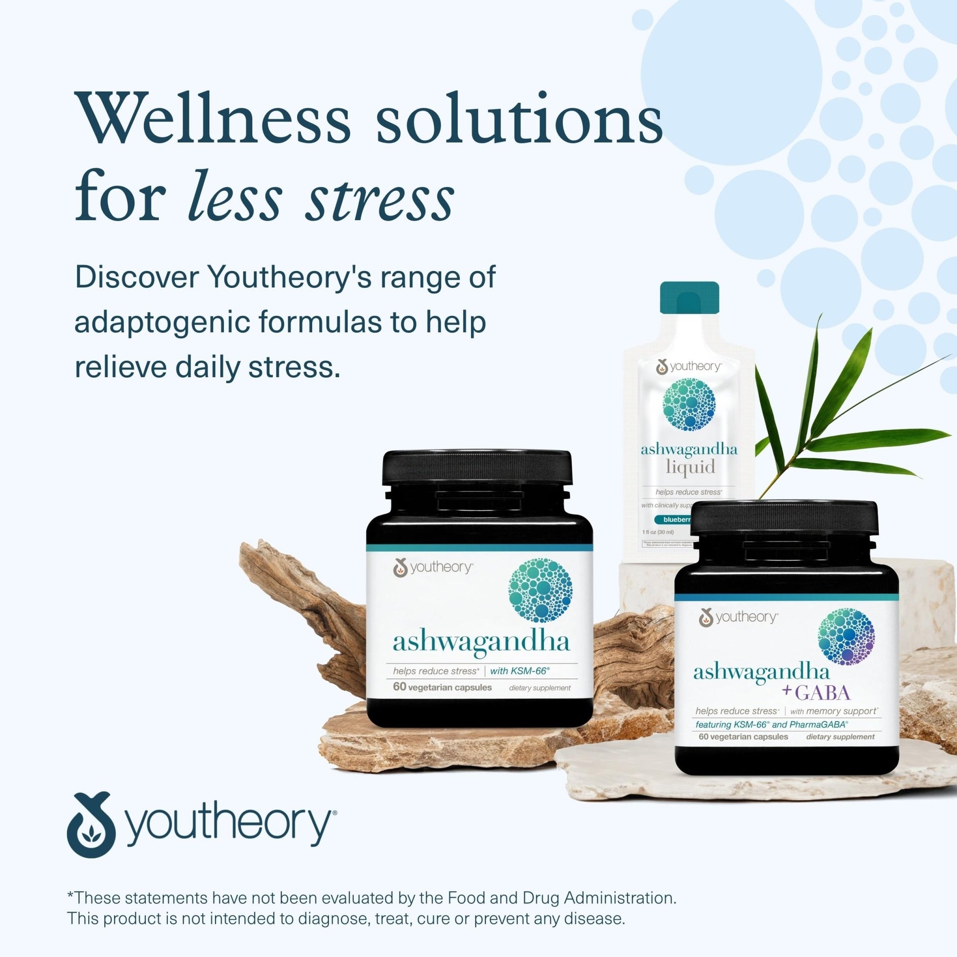 Youtheory Ashwagandha - with Organic KSM-66 Ashwagandha - Herbal Blend to Support Stress Relief & Energy Levels* - Helps Support Mood* - 60 Vegetarian Capsules (30-Day Supply) - OzHealthStandard