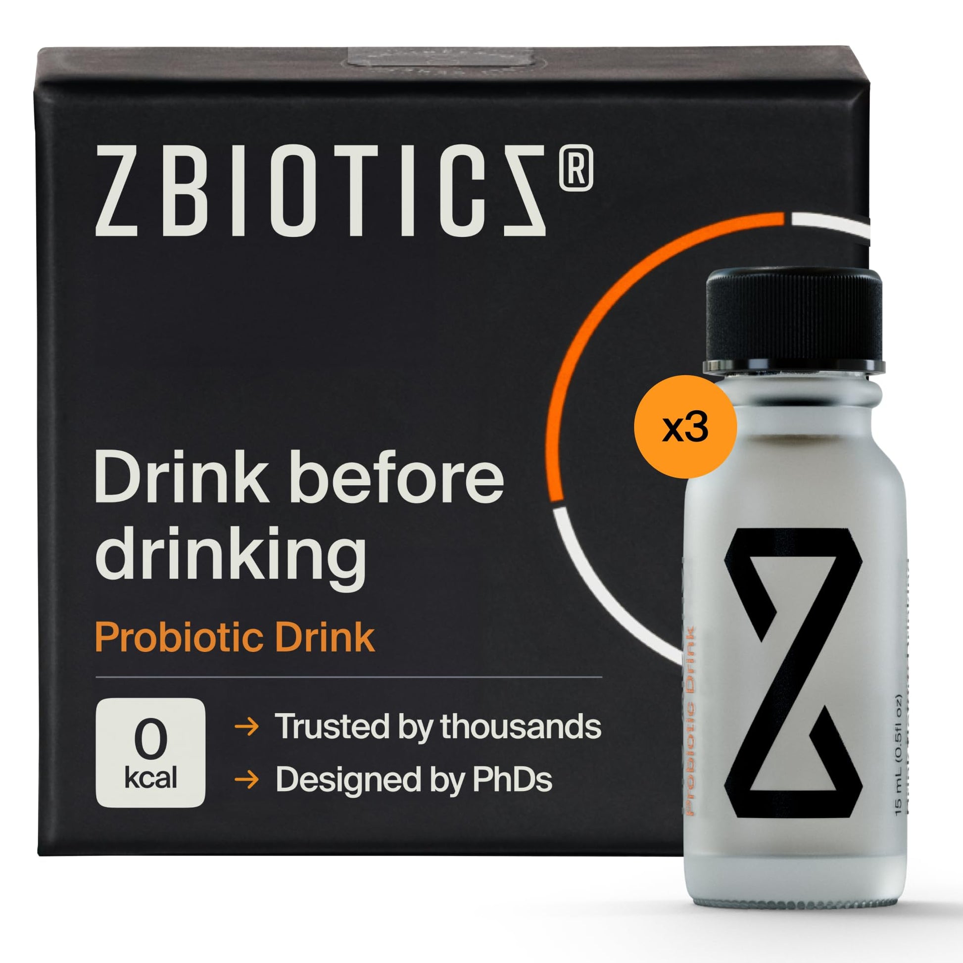 ZBiotics — Feel Better After Drinking, Wake Up Refreshed, Science-Backed, Patented Probiotic for Easier Mornings, Travel-Friendly, 3-Pack of 0.47 Fl Oz Bottles - OzHealthStandard