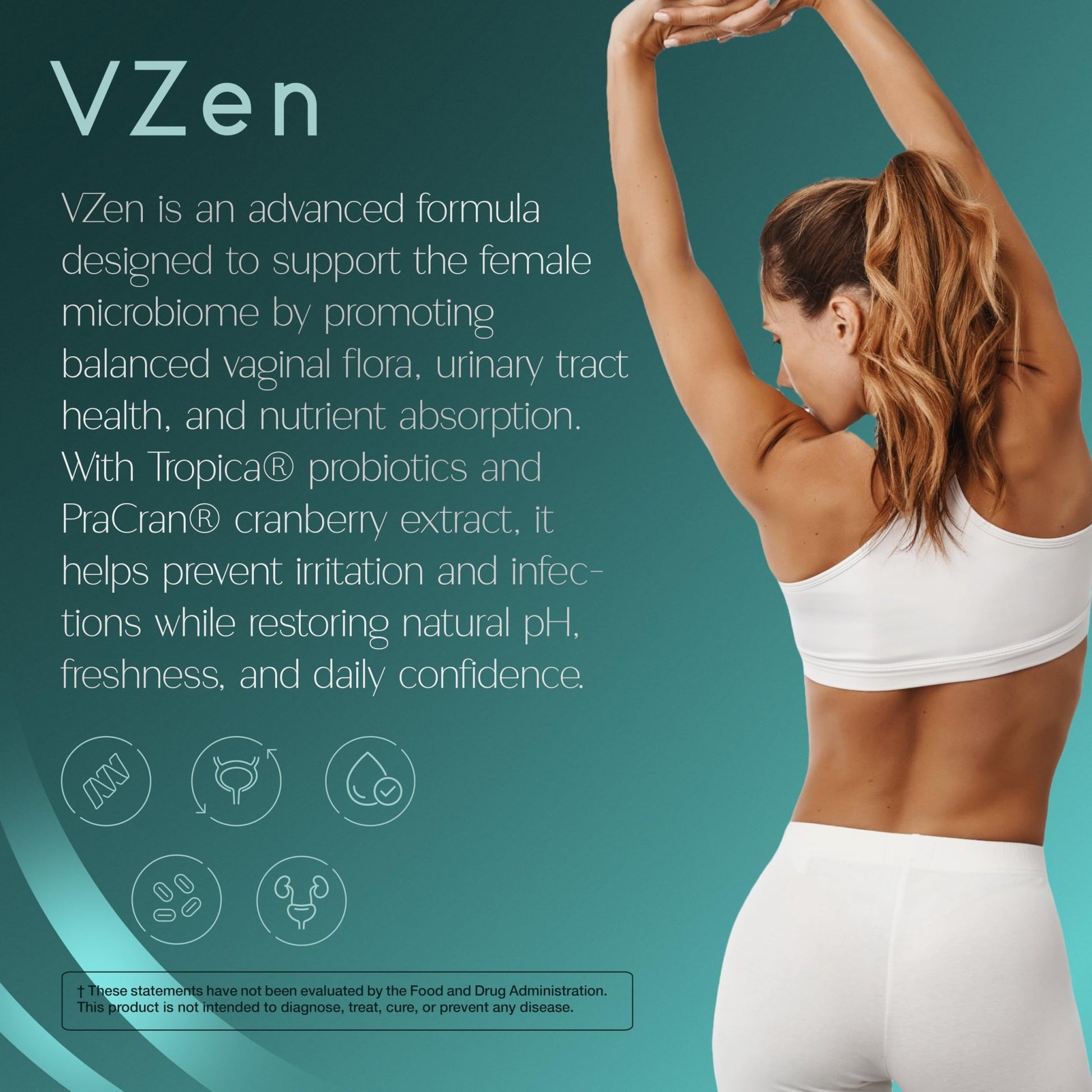 Zenos Health VZen Vaginal Probiotics for Women – Probiotics and Prebiotics for Digestive Health & Bloating Relief for Women – Improve Gut Health, Urinary Tract & Daily Wellness - Made in USA, 30 Caps - OzHealthStandard