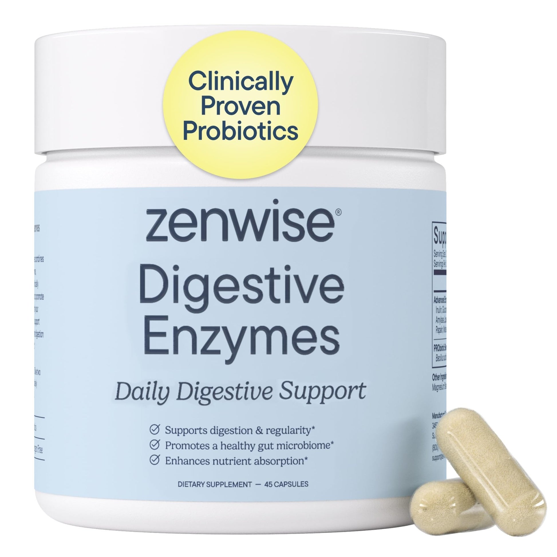 Zenwise Health Digestive Enzymes with Bromelain & Papaya - Multi Enzymes Digestion Supplement with Probiotics & Prebiotics for Gut Health, Gas & Bloating Relief - OzHealthStandard