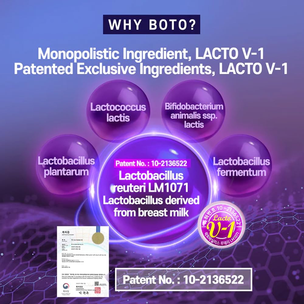 ZIOSTAND BOTO Korean Care it Probiotics Natural Prebiotics Proline Breast Milk Lactobacillus, Colon Cleanse, Immunity Support - 1 Month (30 of Pack, PostBiotics) - OzHealthStandard