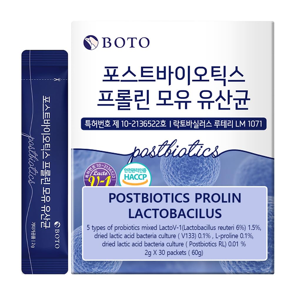 ZIOSTAND BOTO Korean Care it Probiotics Natural Prebiotics Proline Breast Milk Lactobacillus, Colon Cleanse, Immunity Support - 1 Month (30 of Pack, PostBiotics) - OzHealthStandard